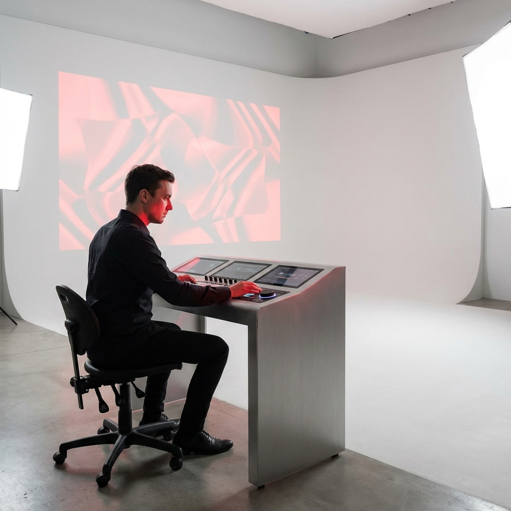 Desktop music visualizer for stage vj performances