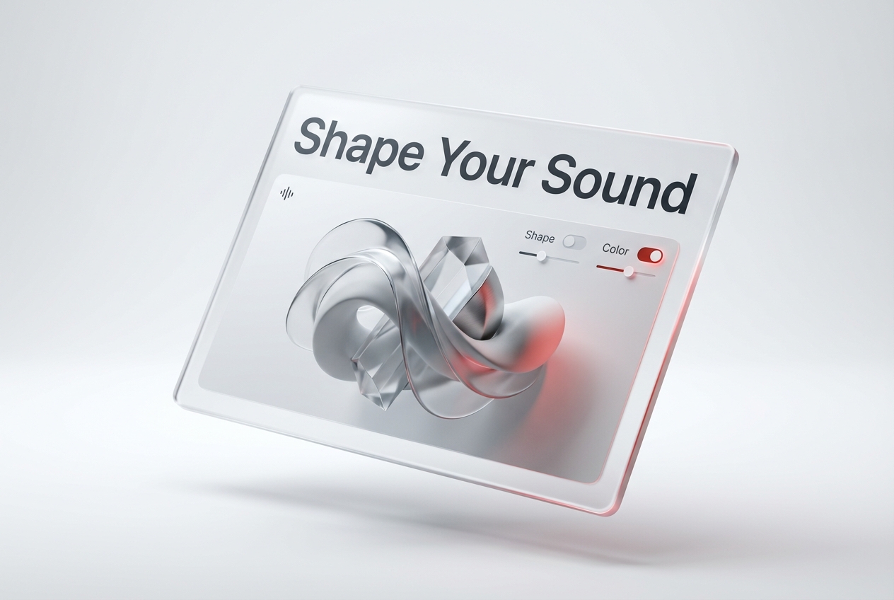 Custom waveform effects in music visualizer app