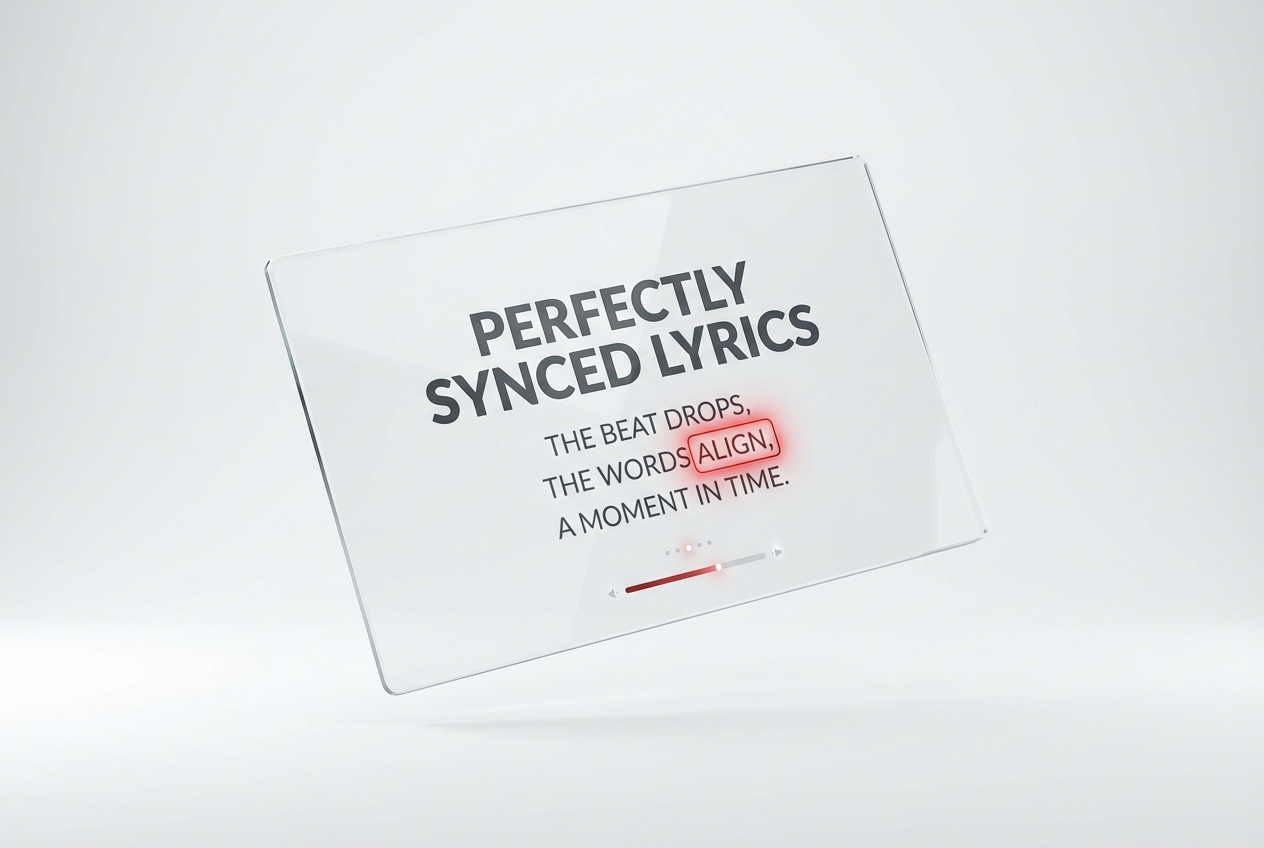 Automated lyric subtitles for music visualizer videos