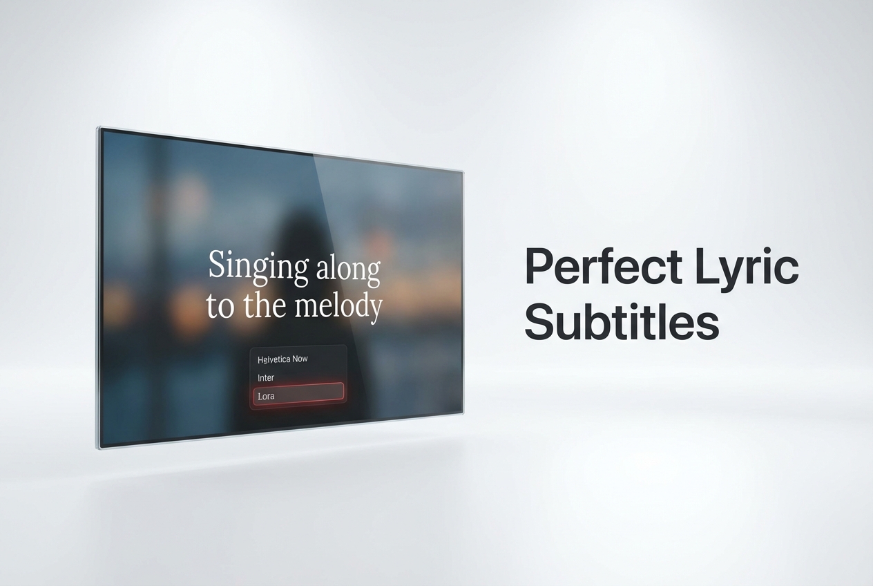 Custom lyric subtitles in Apple Music visualizer