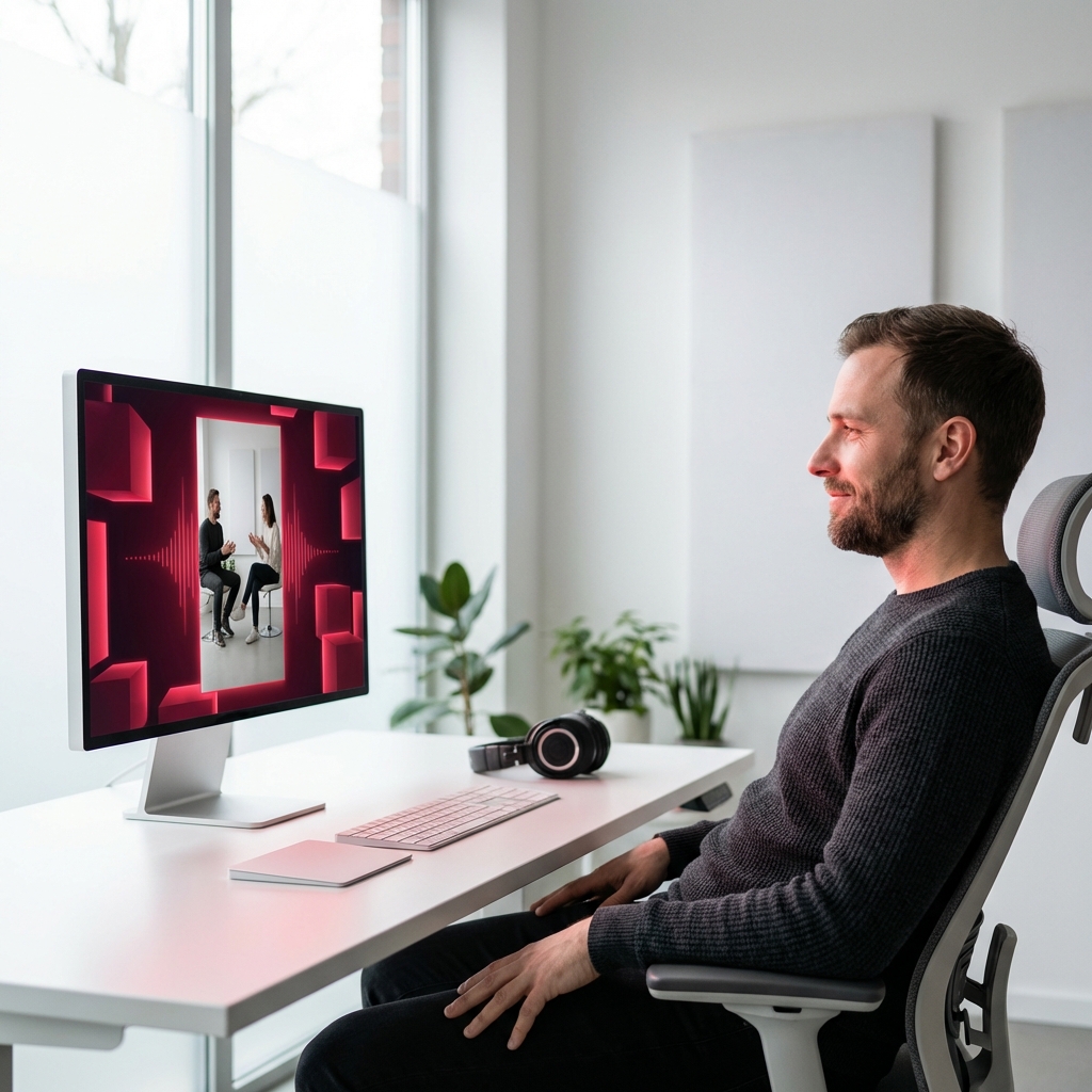 Streaming audio visuals for daily podcast hosts