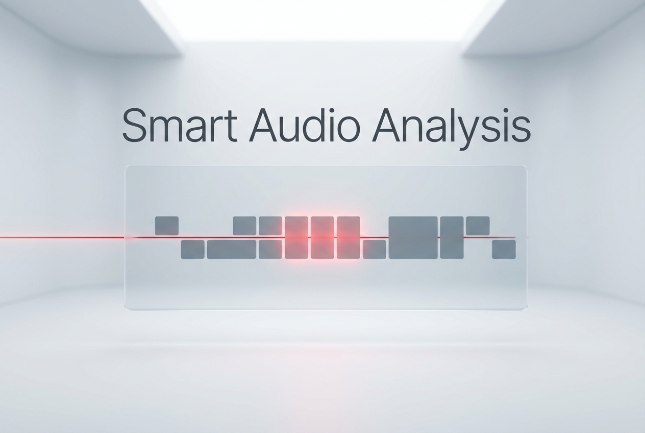 Smart audio analysis Youtube Music Visualizer tool