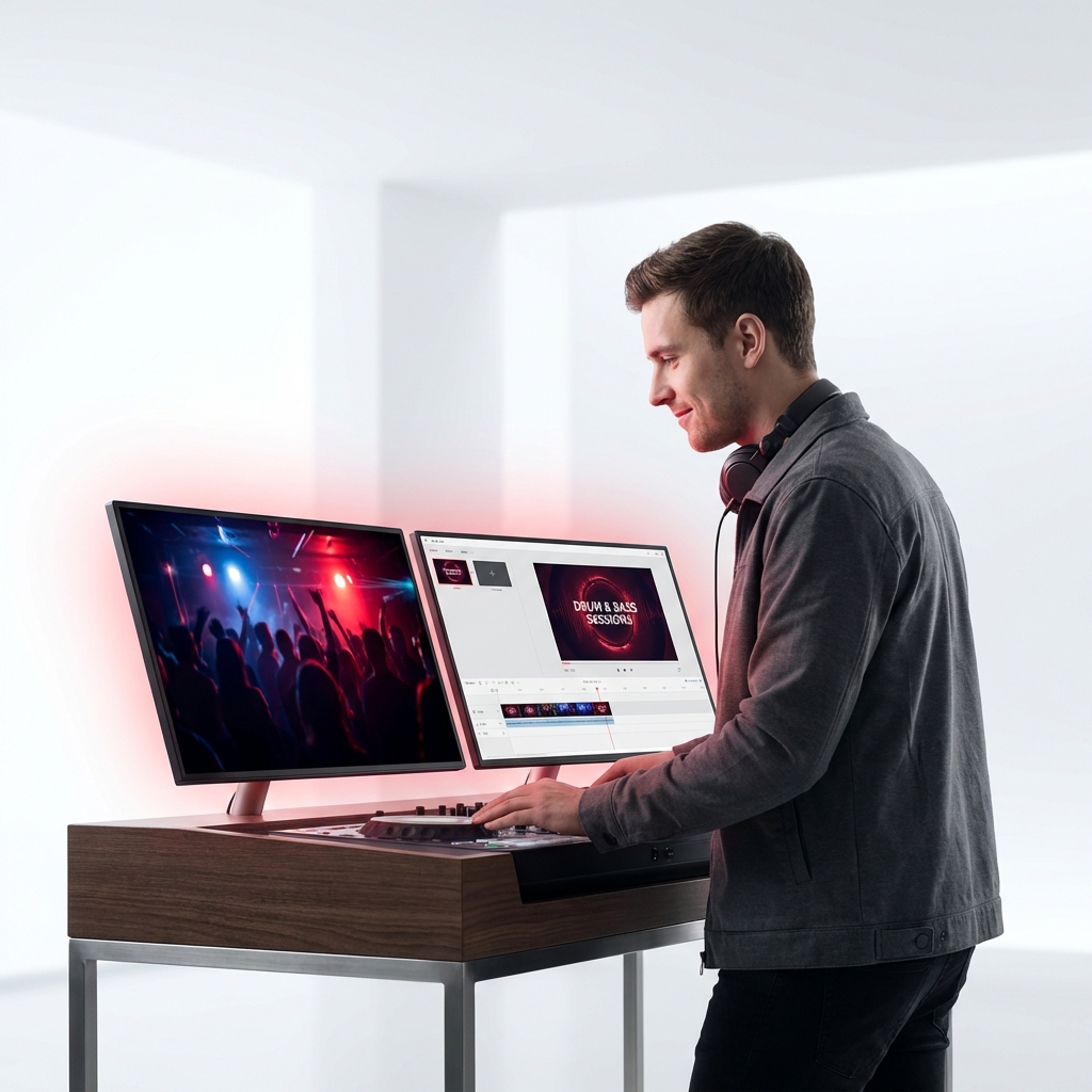 Music video maker for dj set visuals