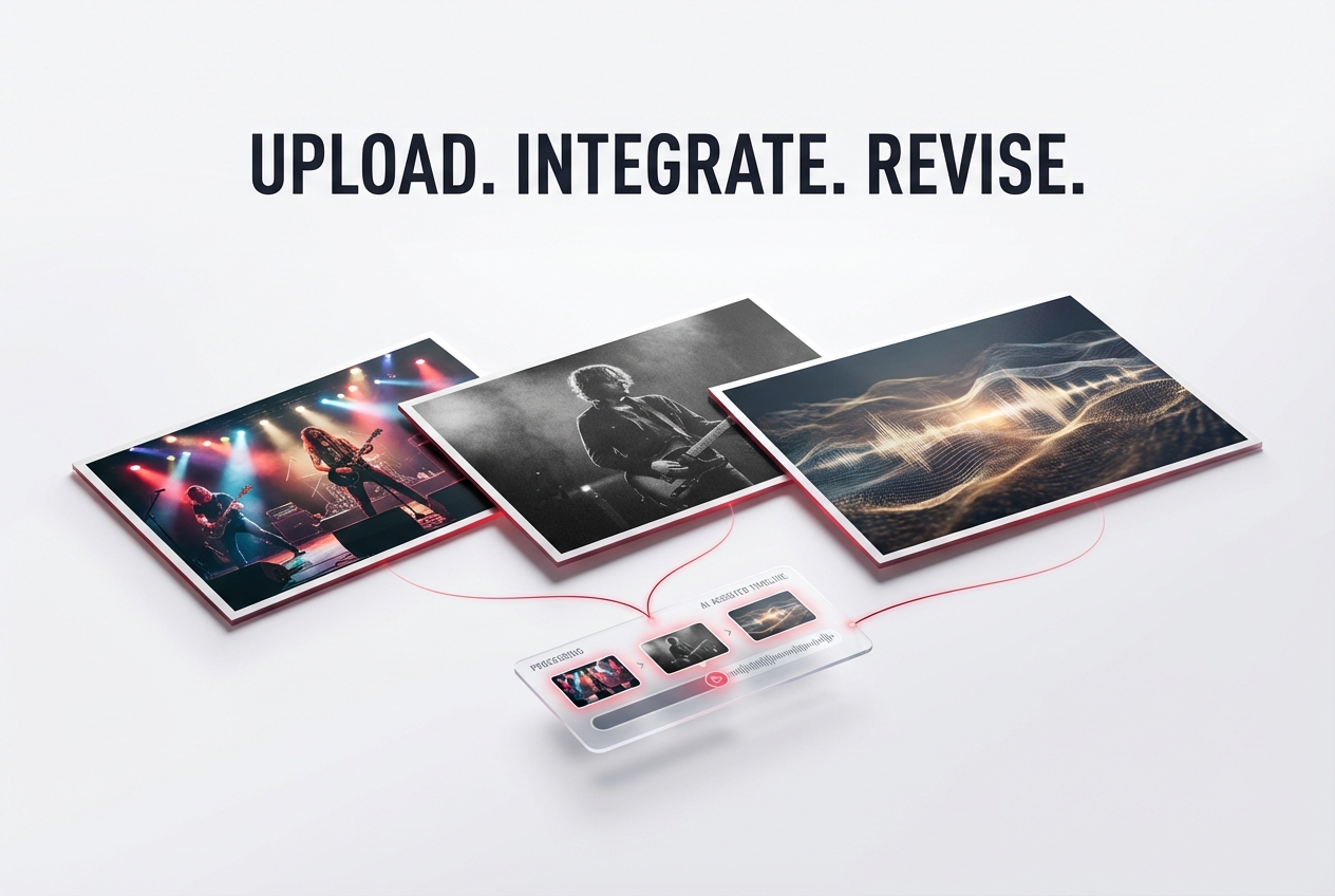 Music video maker generating custom background images