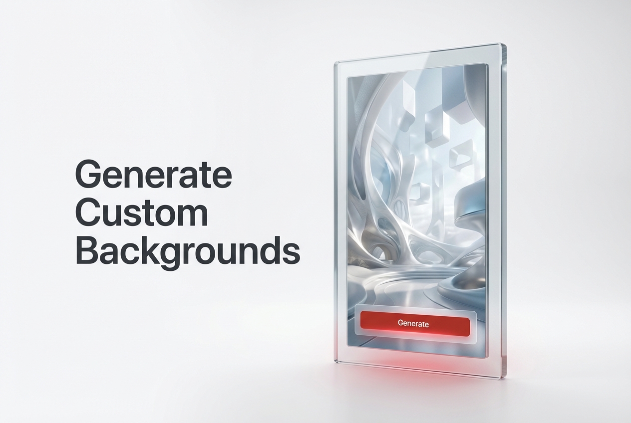 Backgrounds in the lyric music video maker app