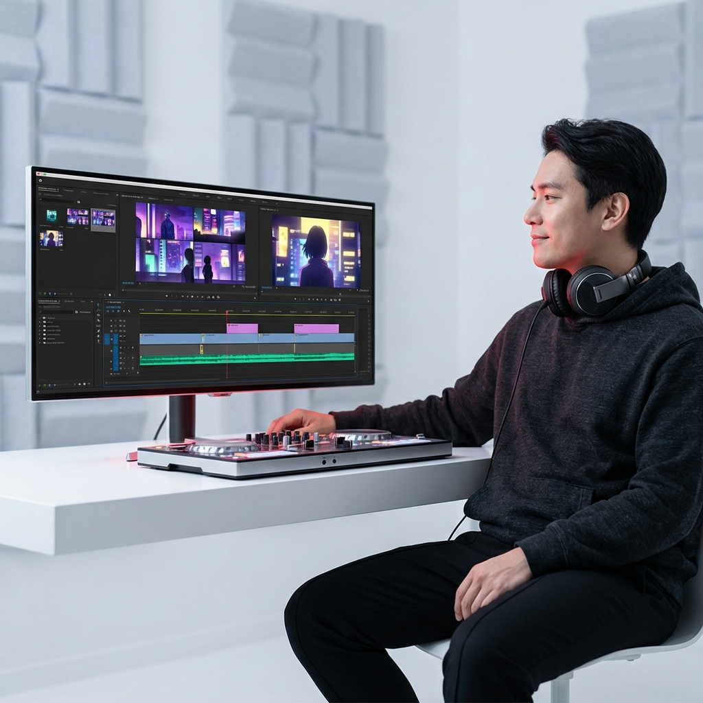Anime music video maker generating dj set visuals
