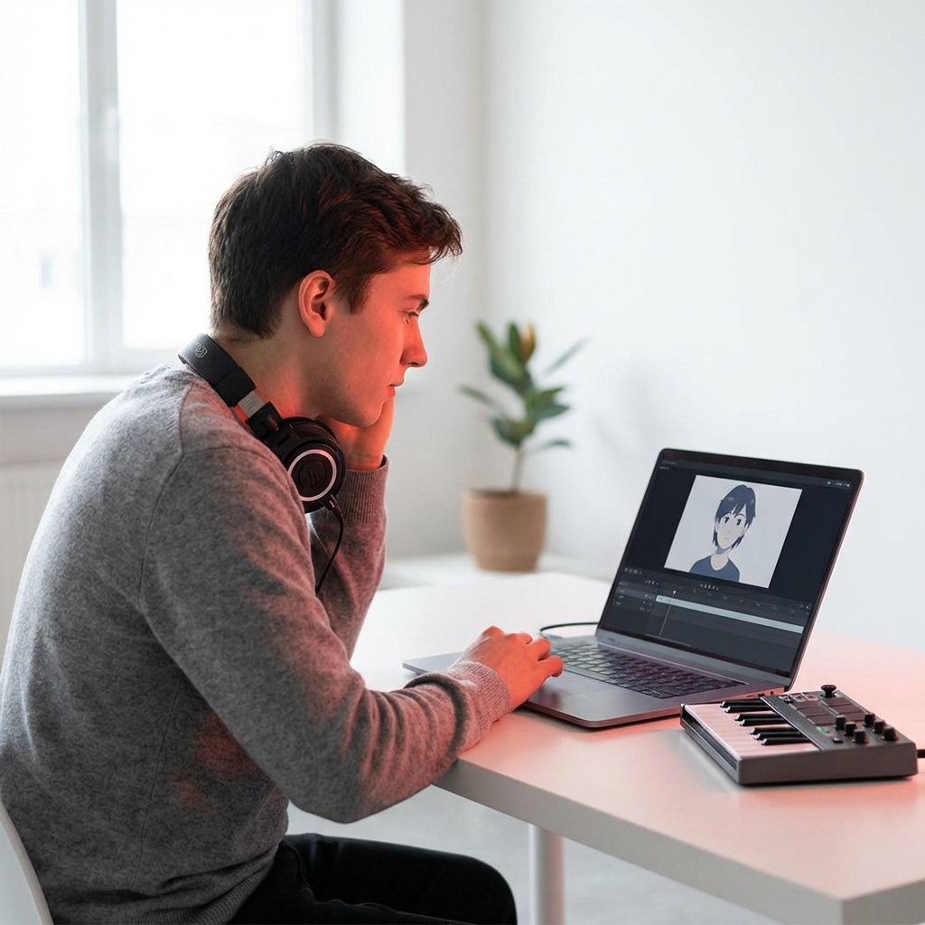 Anime music video maker creating indie artist mv