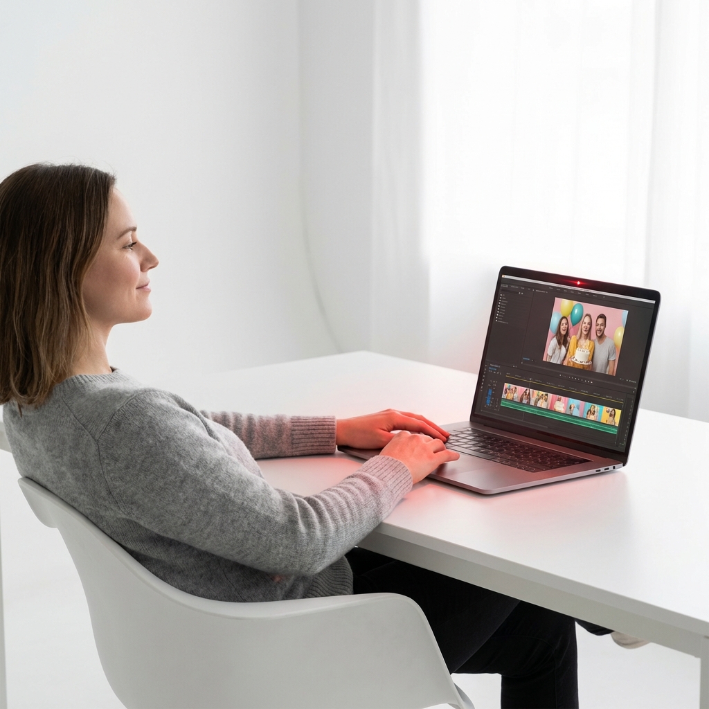 Funny birthday video maker app interface