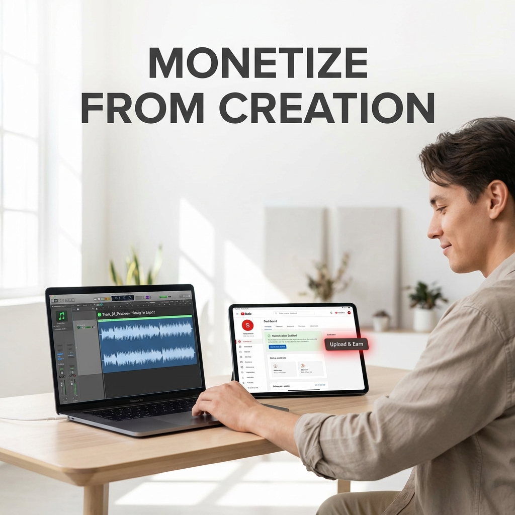 Royalty-free music from text to song creator tool