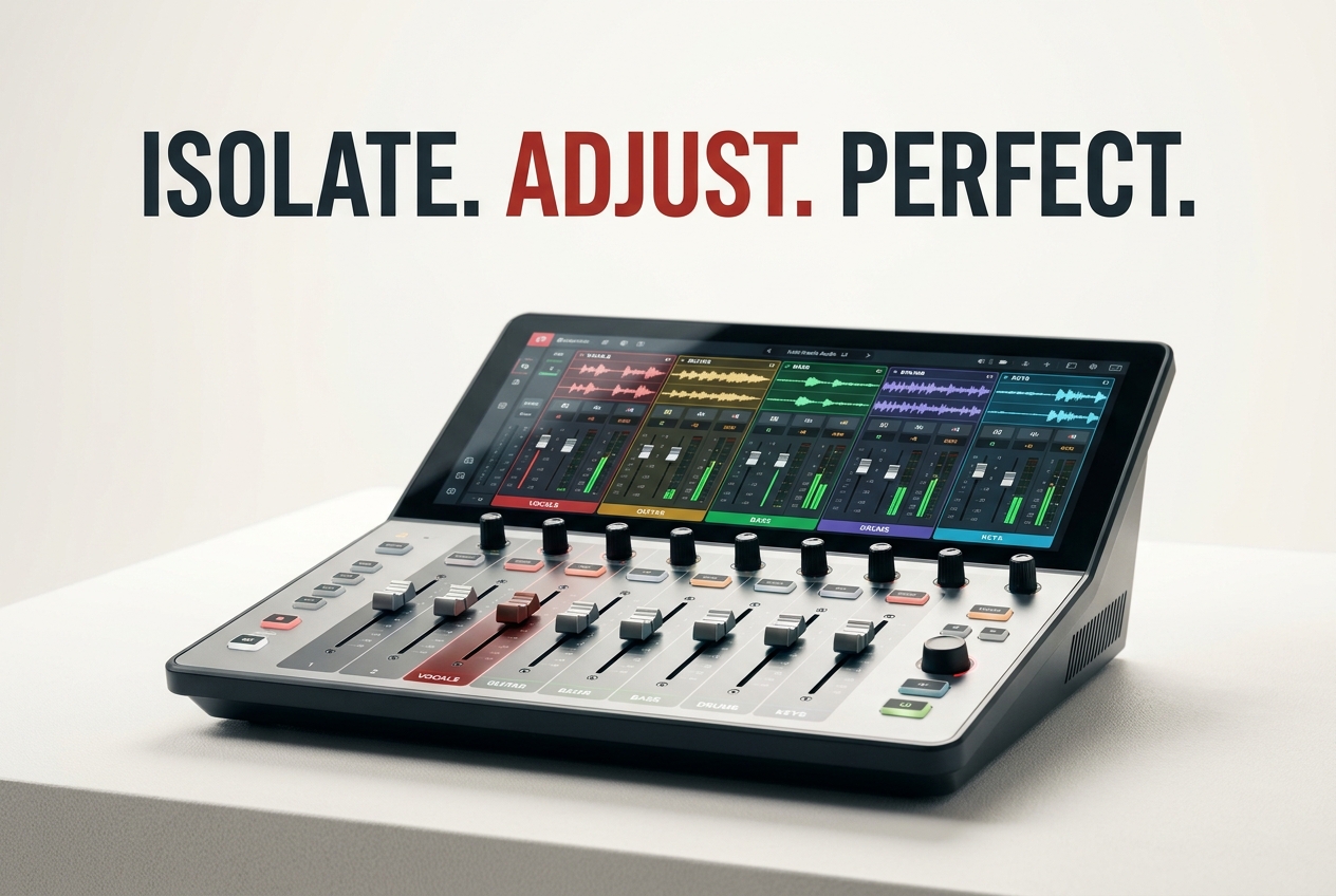 Mix and adjust instrumental tracks with Instrumental Maker editor