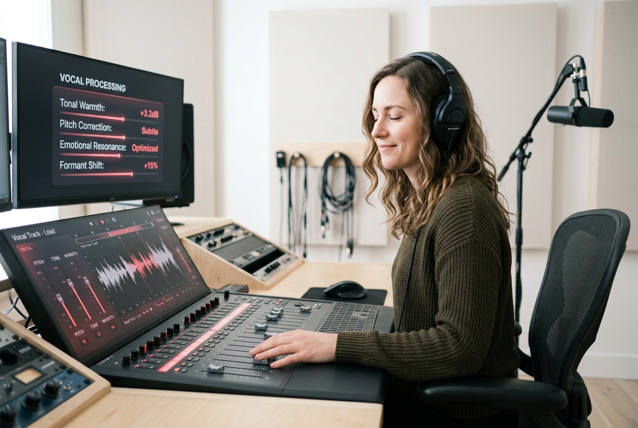 Real-time pitch and tone vocal effects