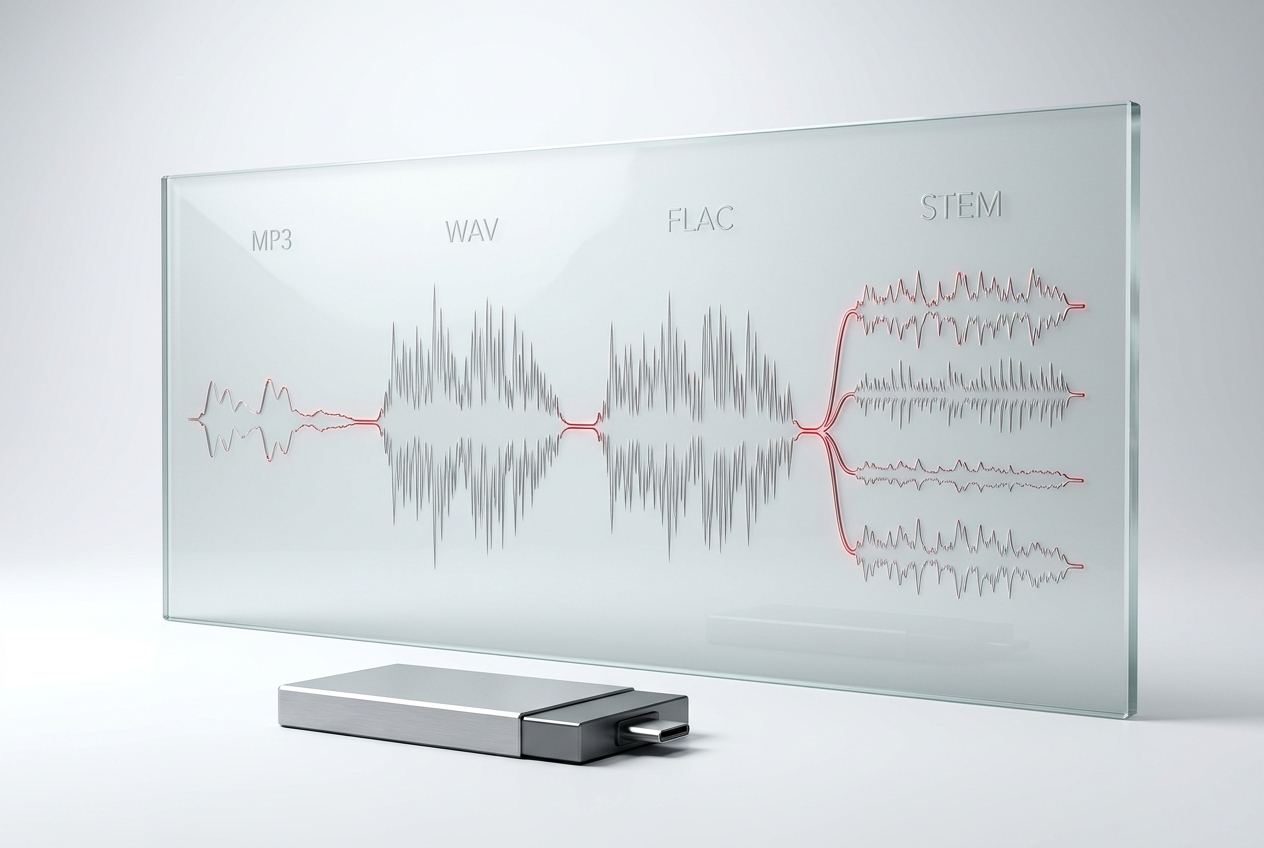 Multiple audio format export