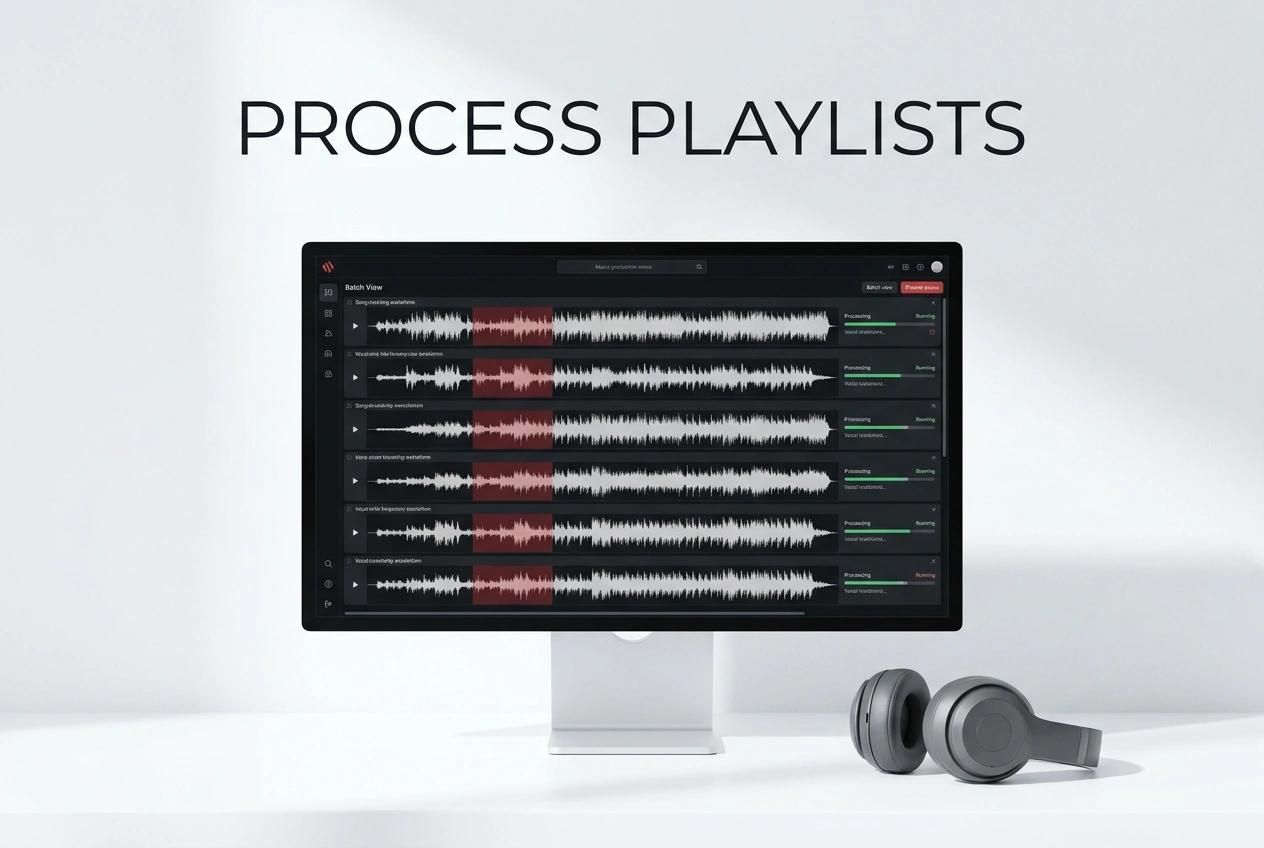 Acapella Remover handling multiple song files simultaneously