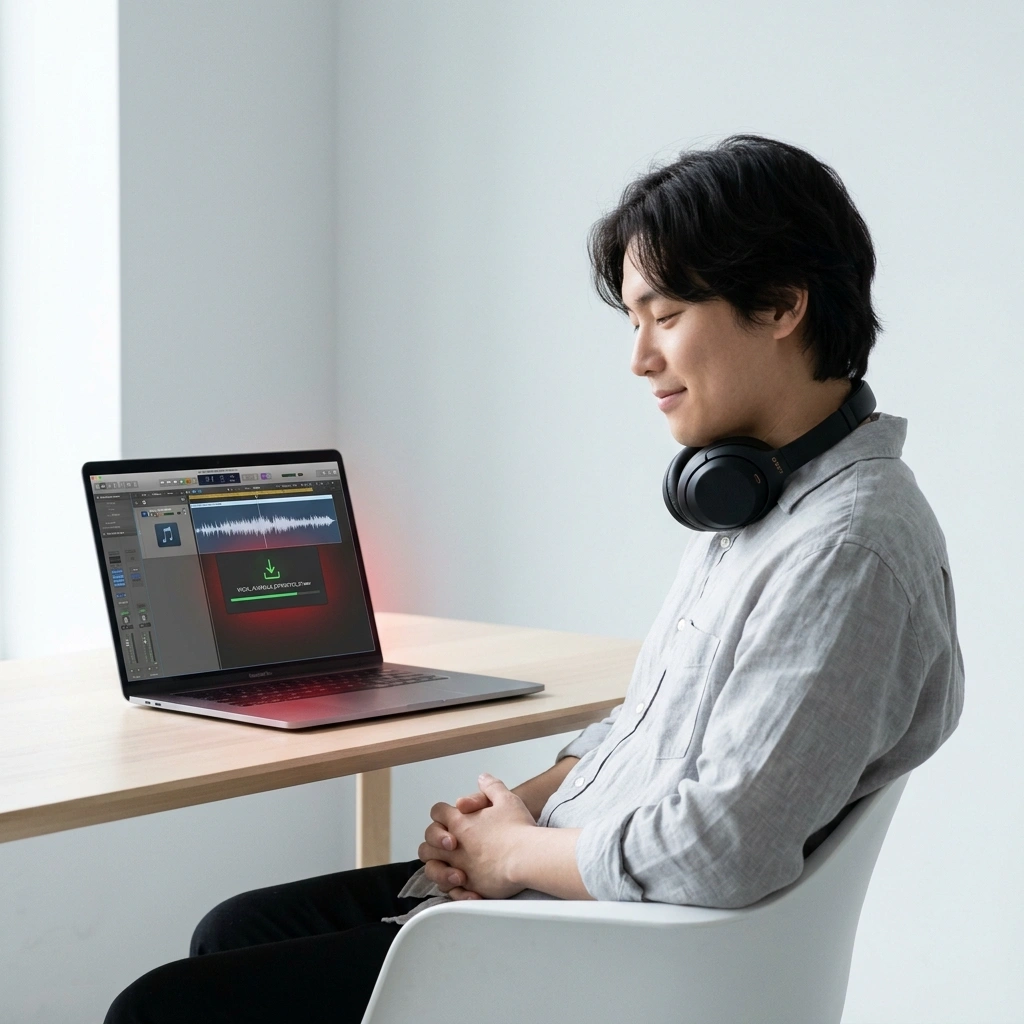 Acapella Remover showing fast download completion