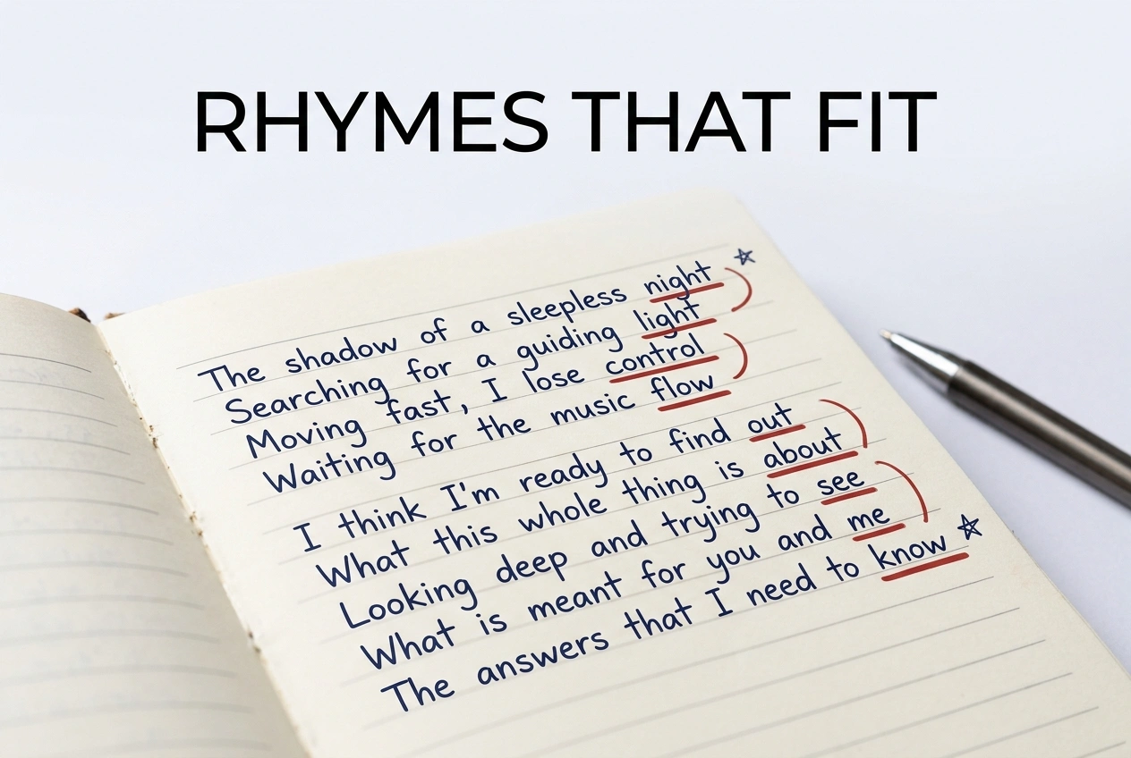 Smart rhyme matching feature