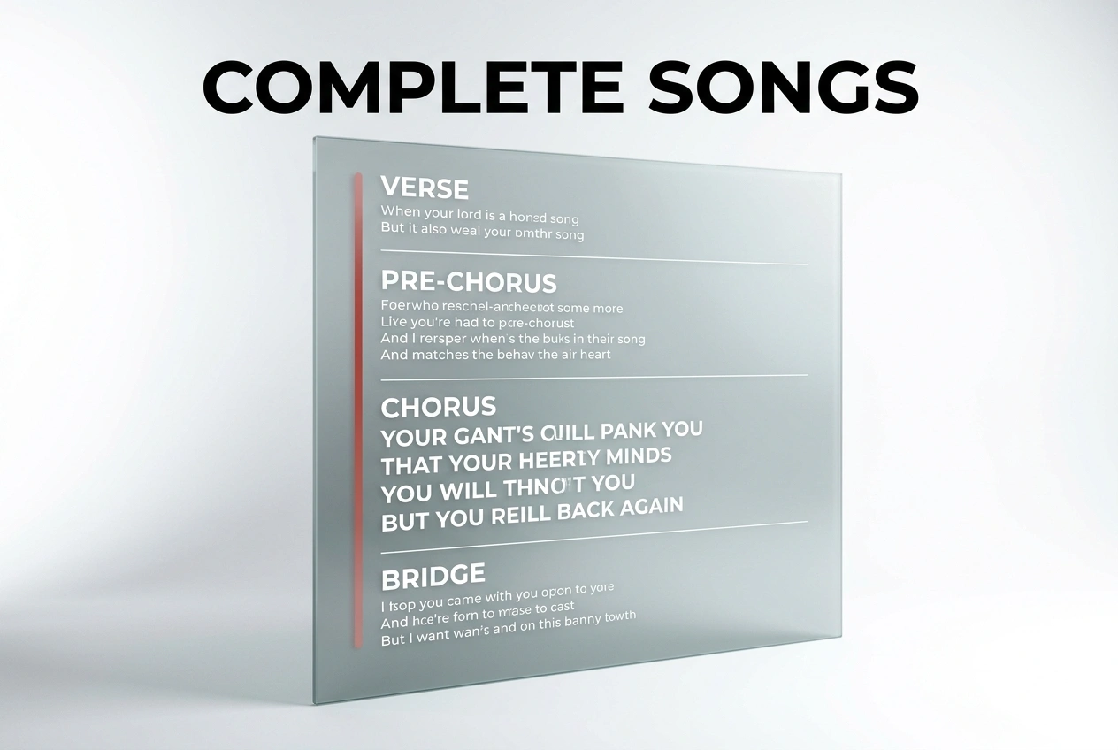 Creating multiple song sections