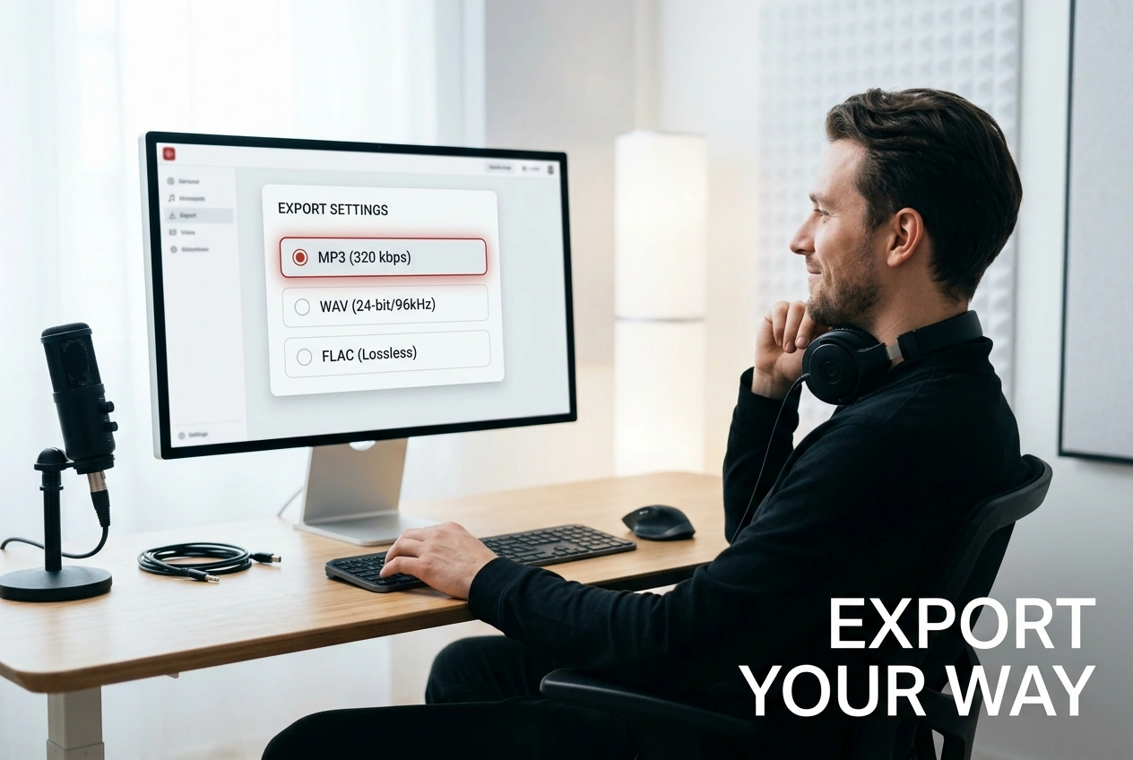 Export format options for output files