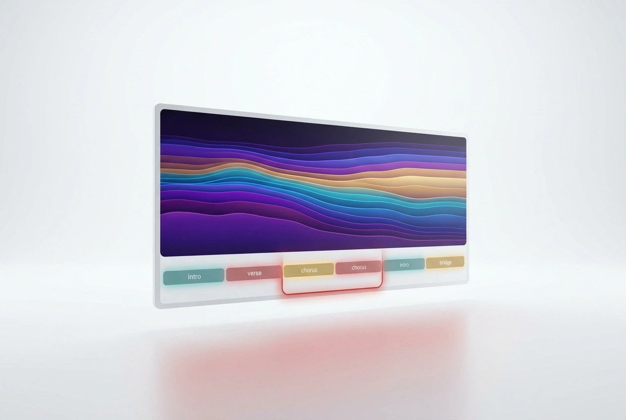 text to AI commercial pop music generator interface