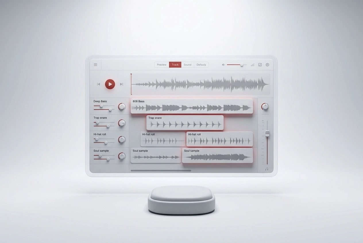 One-click AI Southern Hip Hop Music Generator interface