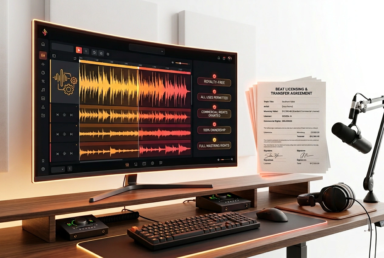 Royalty-free licensing for AI Southern Hip Hop Music Maker