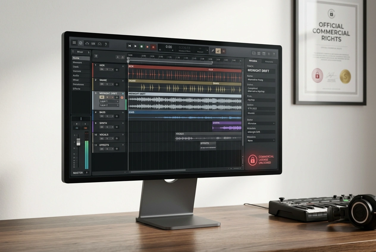 Royalty-free commercial license for hip hop music