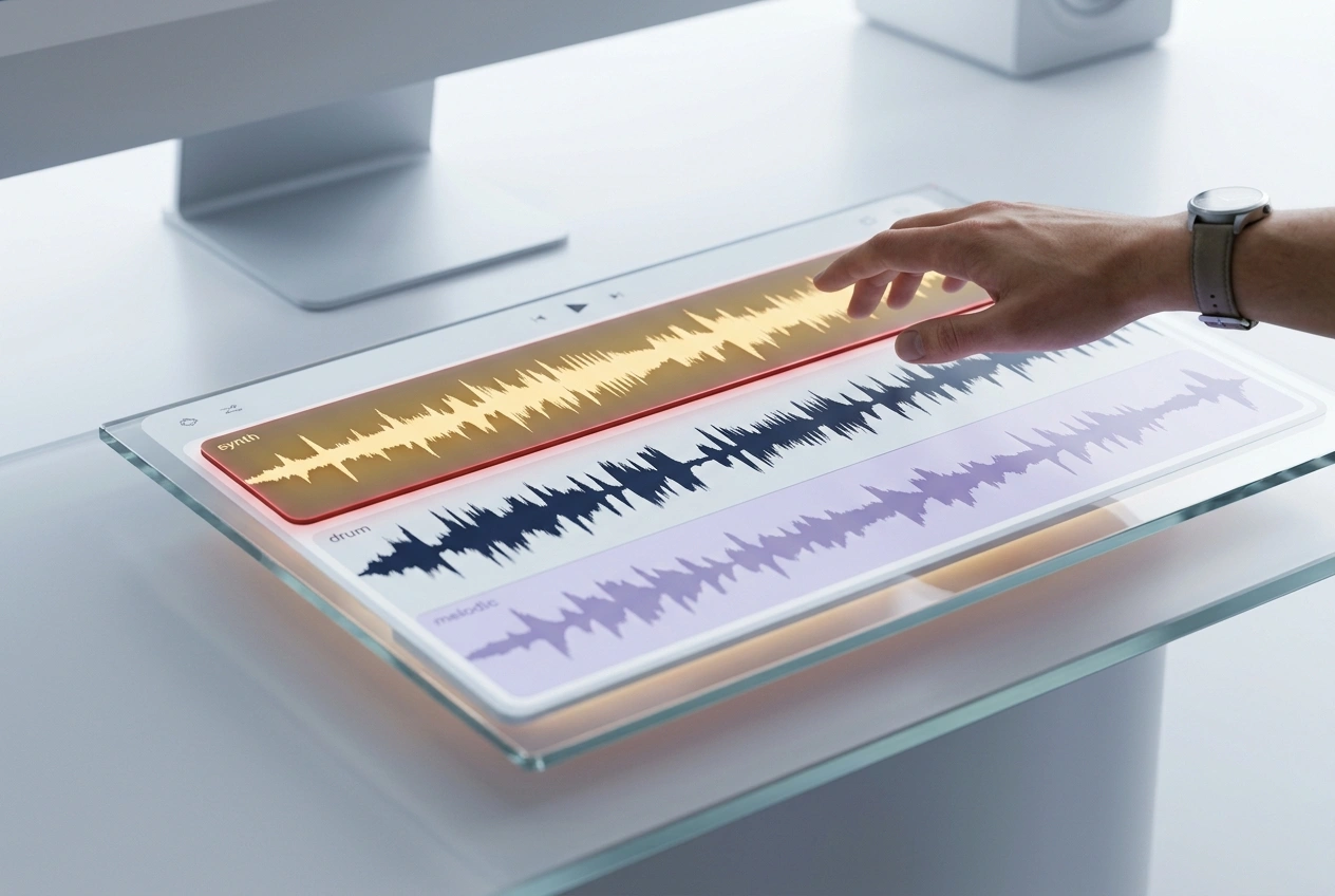 Royalty-free electropop music generator output ready for commercial use
