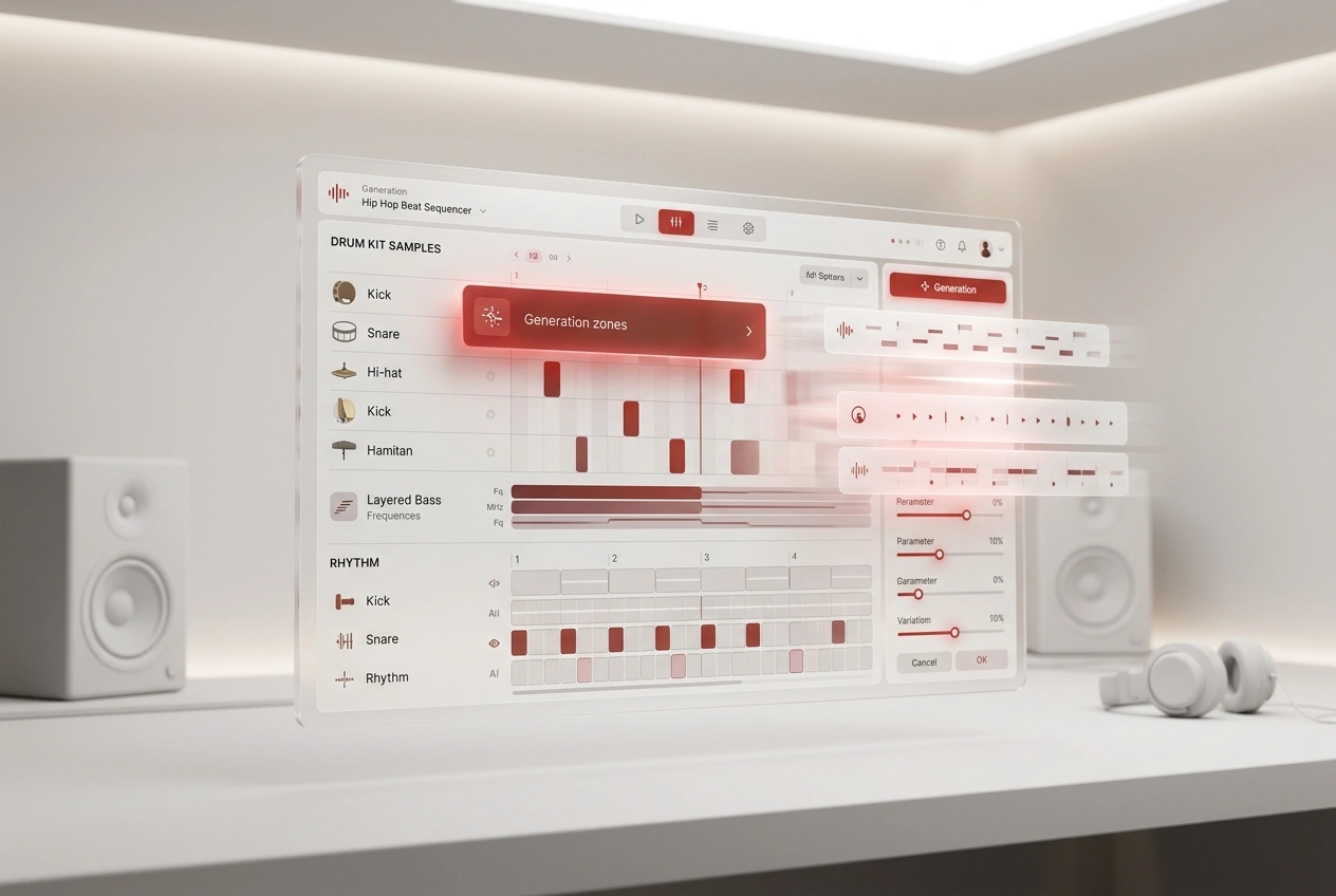 AI Hip Hop Music Generator creating custom beats