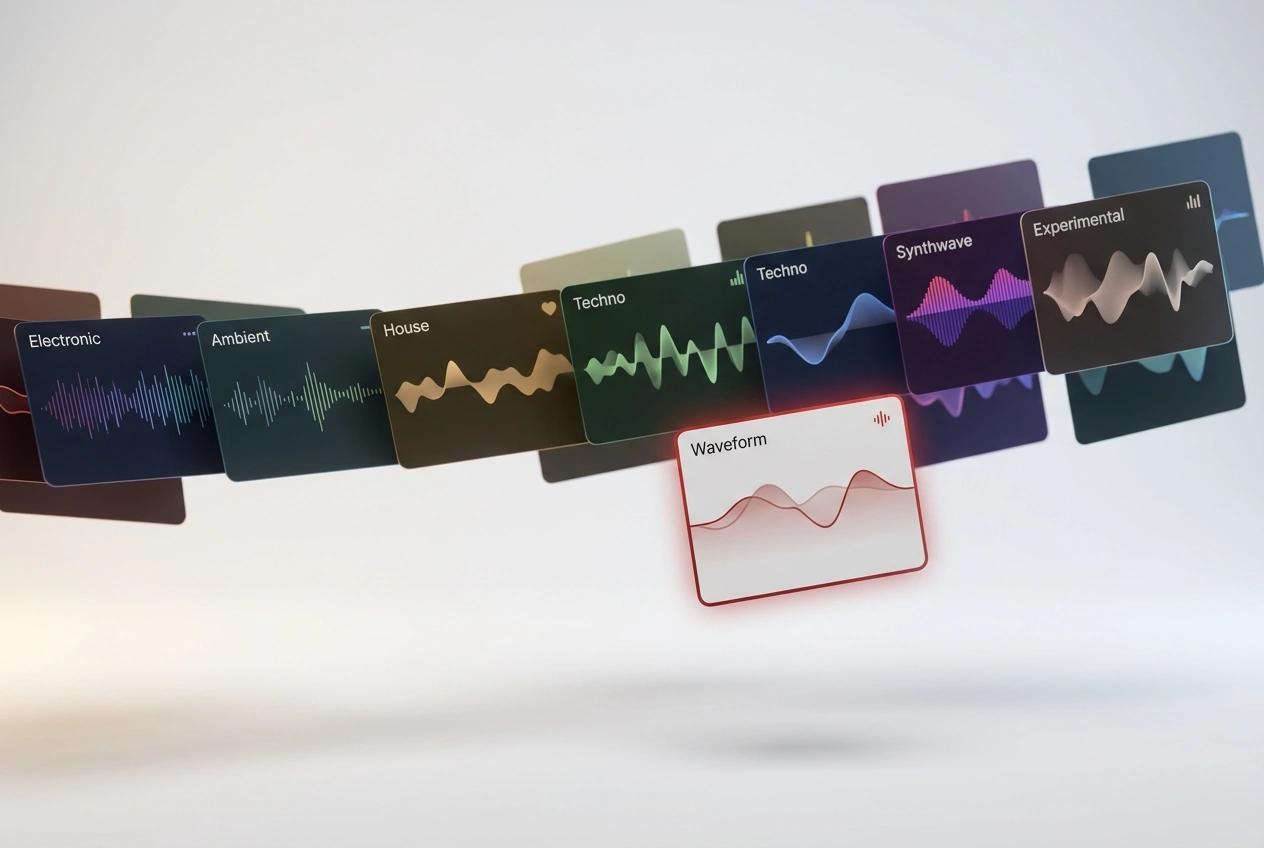 AI Electronic Music Generator style selection interface