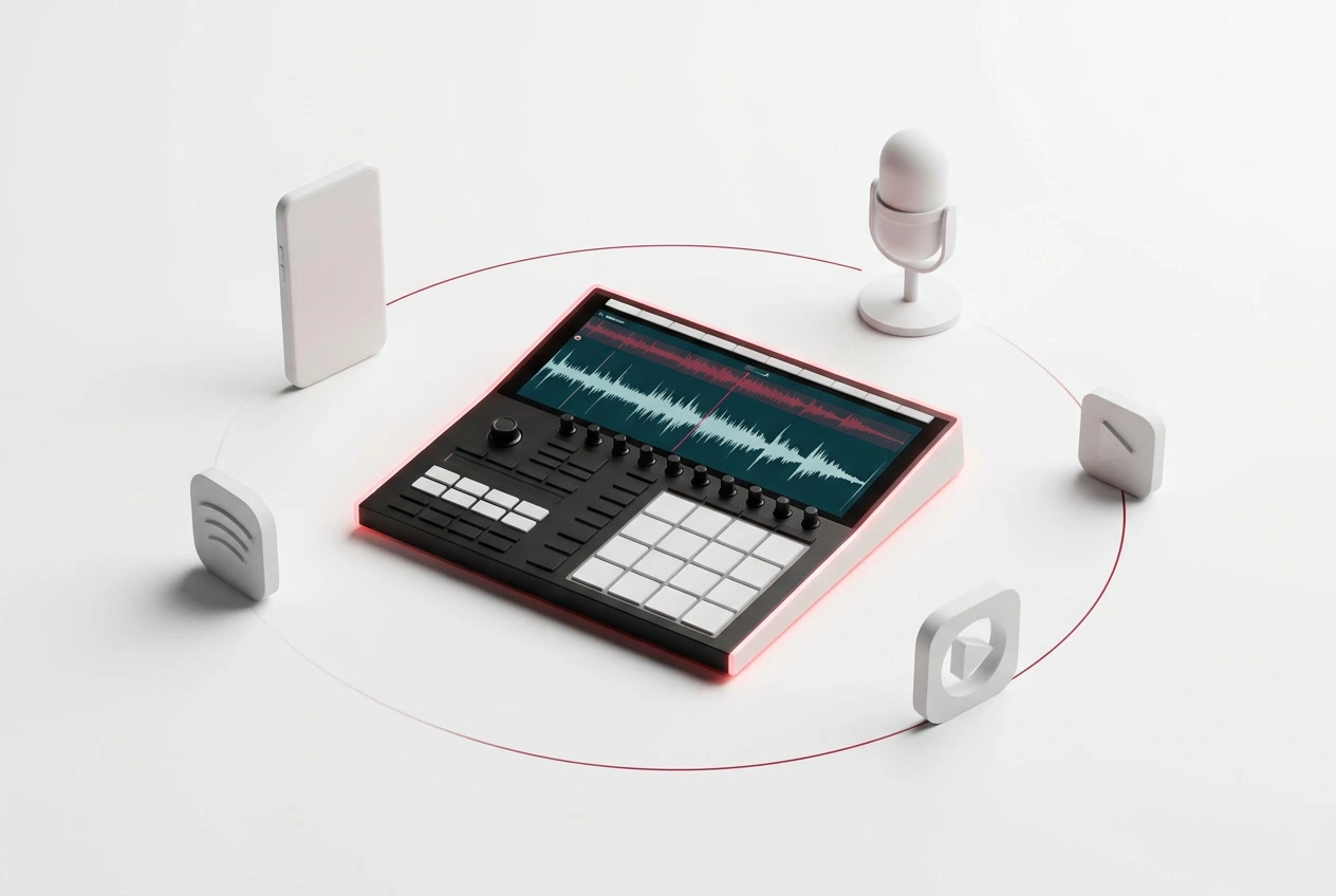Royalty-free AI UK electronic music generator license terms