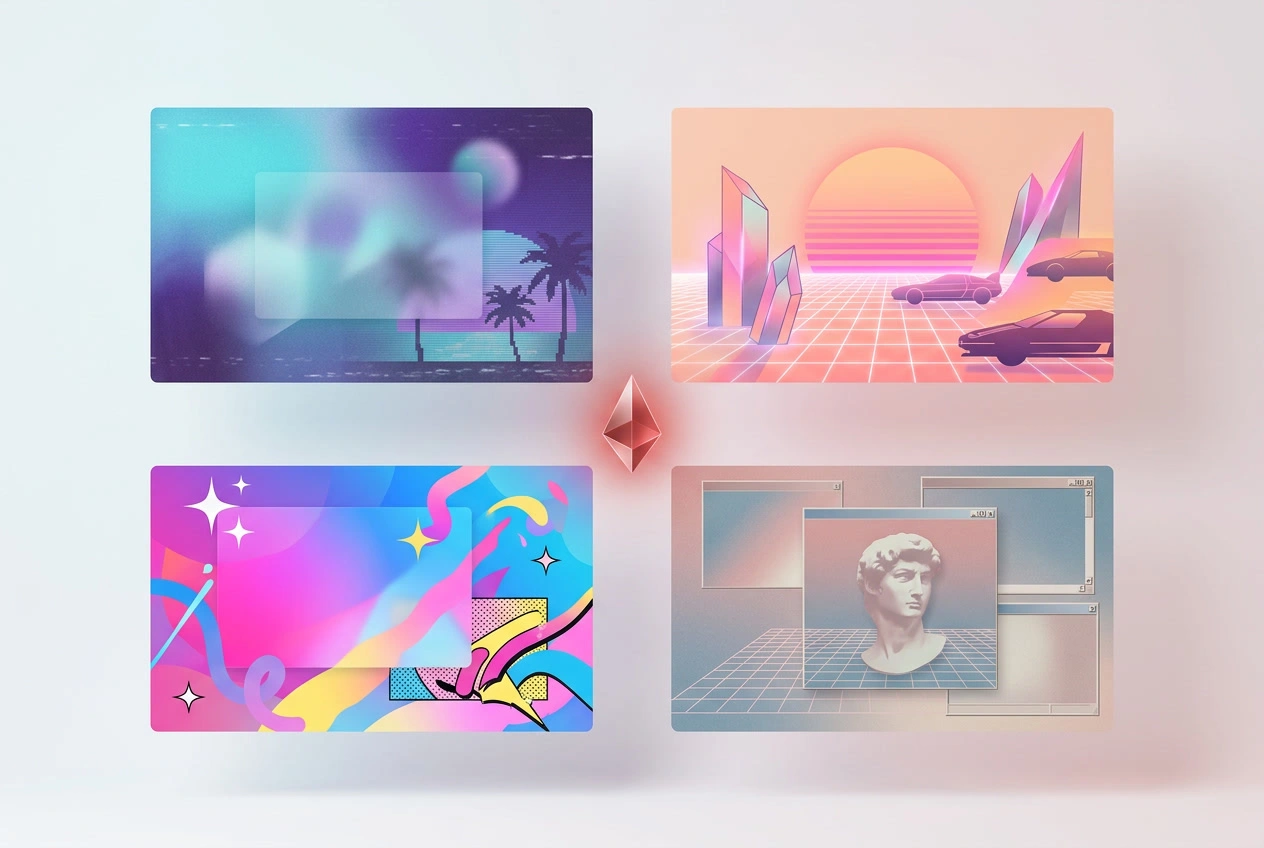 AI Vaporwave Music Generator style selection interface