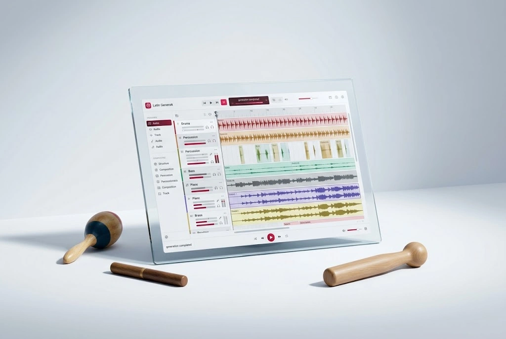 AI Latin Music Generator creating track instantly