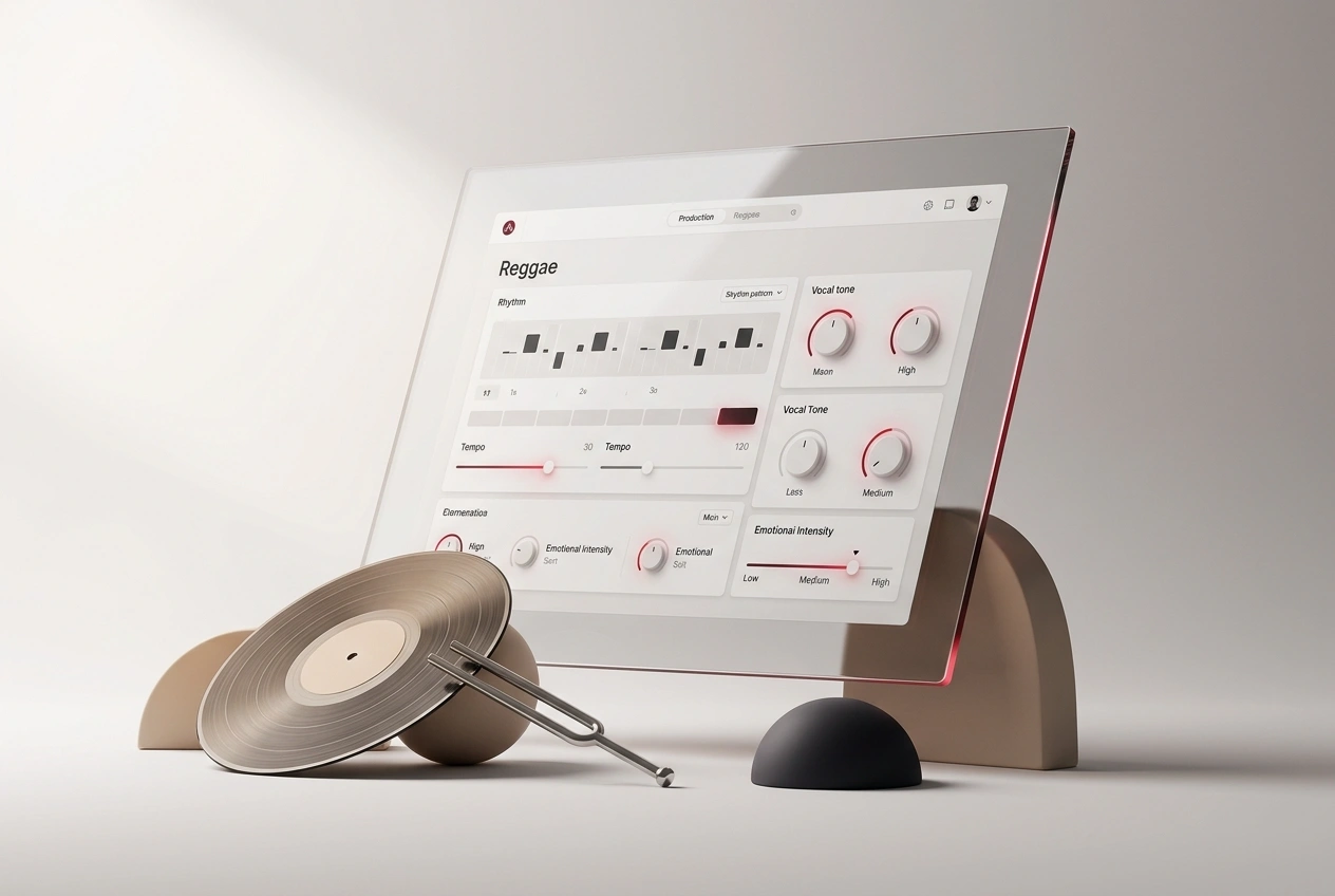 AI Reggae Music Generator customization controls interface