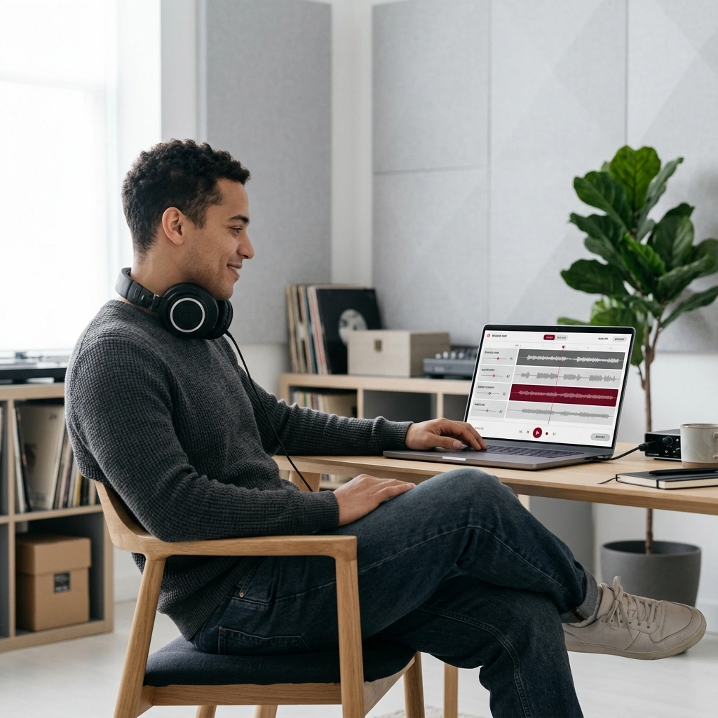 Independent musician using AI Reggae Music Generator