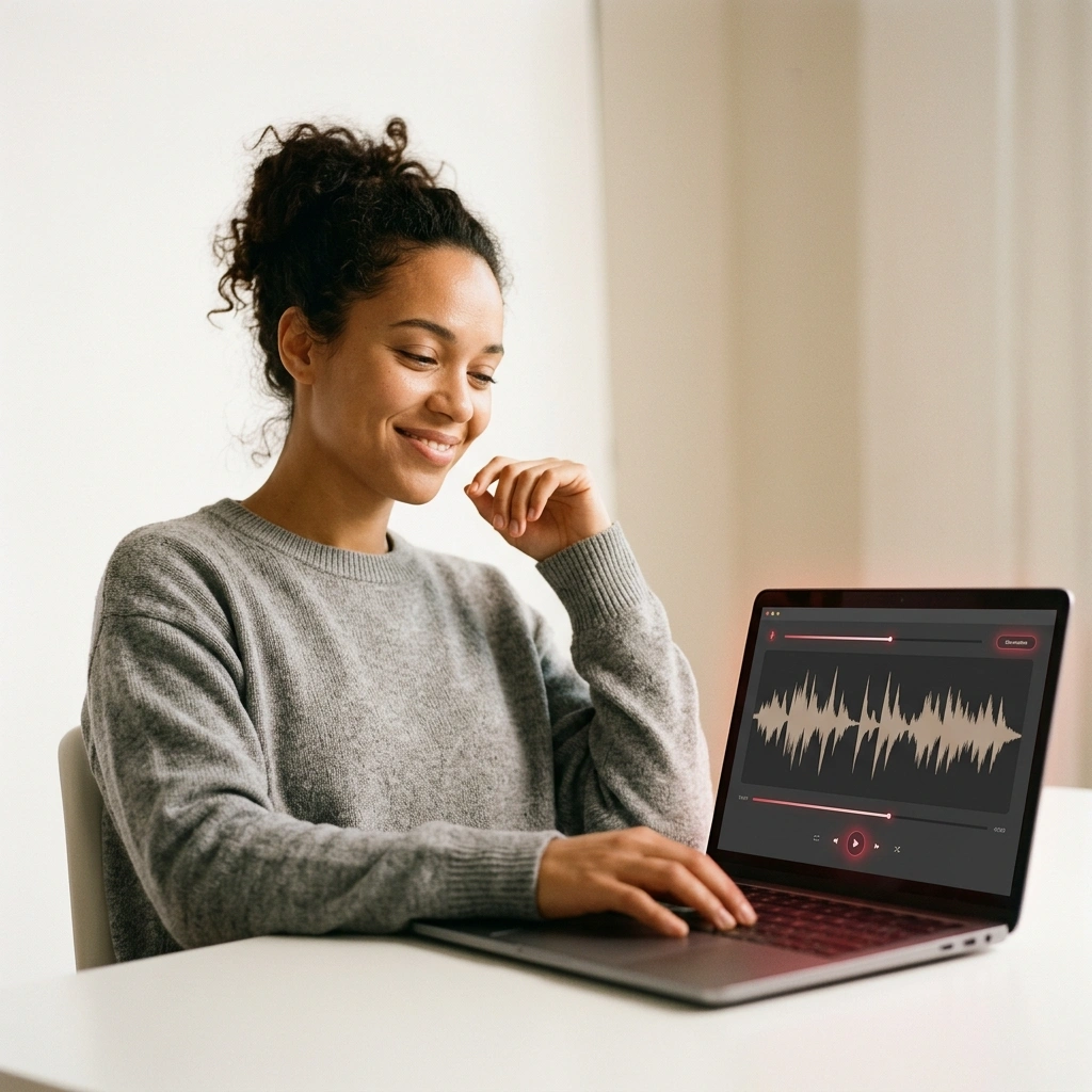 Content creator with AI Afrobeat Music Maker dashboard