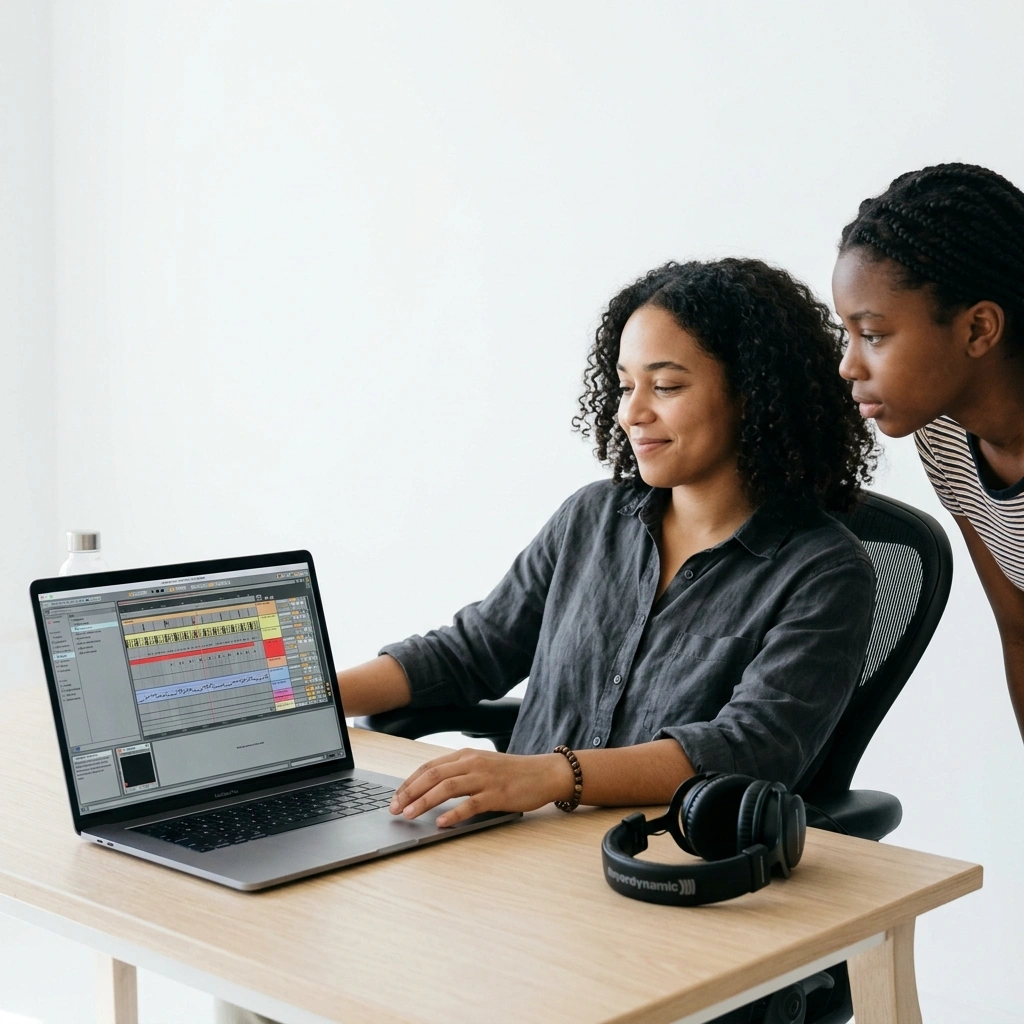 Music student exploring AI Afrobeat Music Generator features