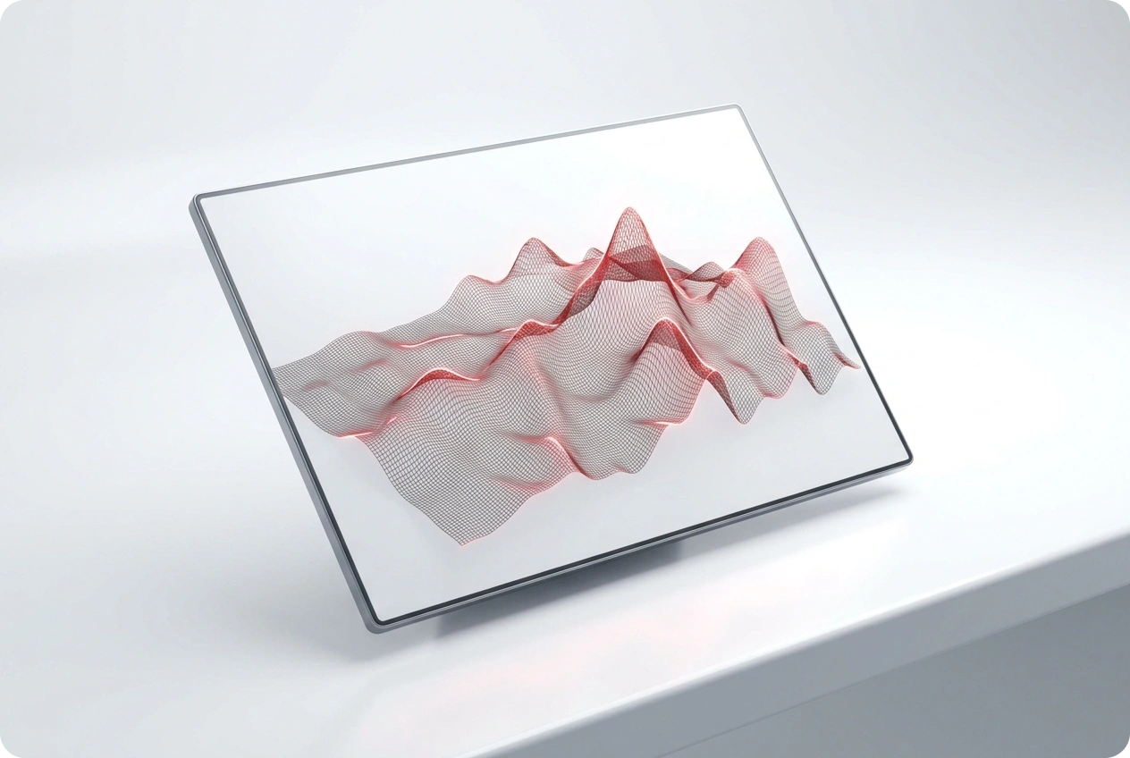 Dynamic audio waves from AI music visualizer
