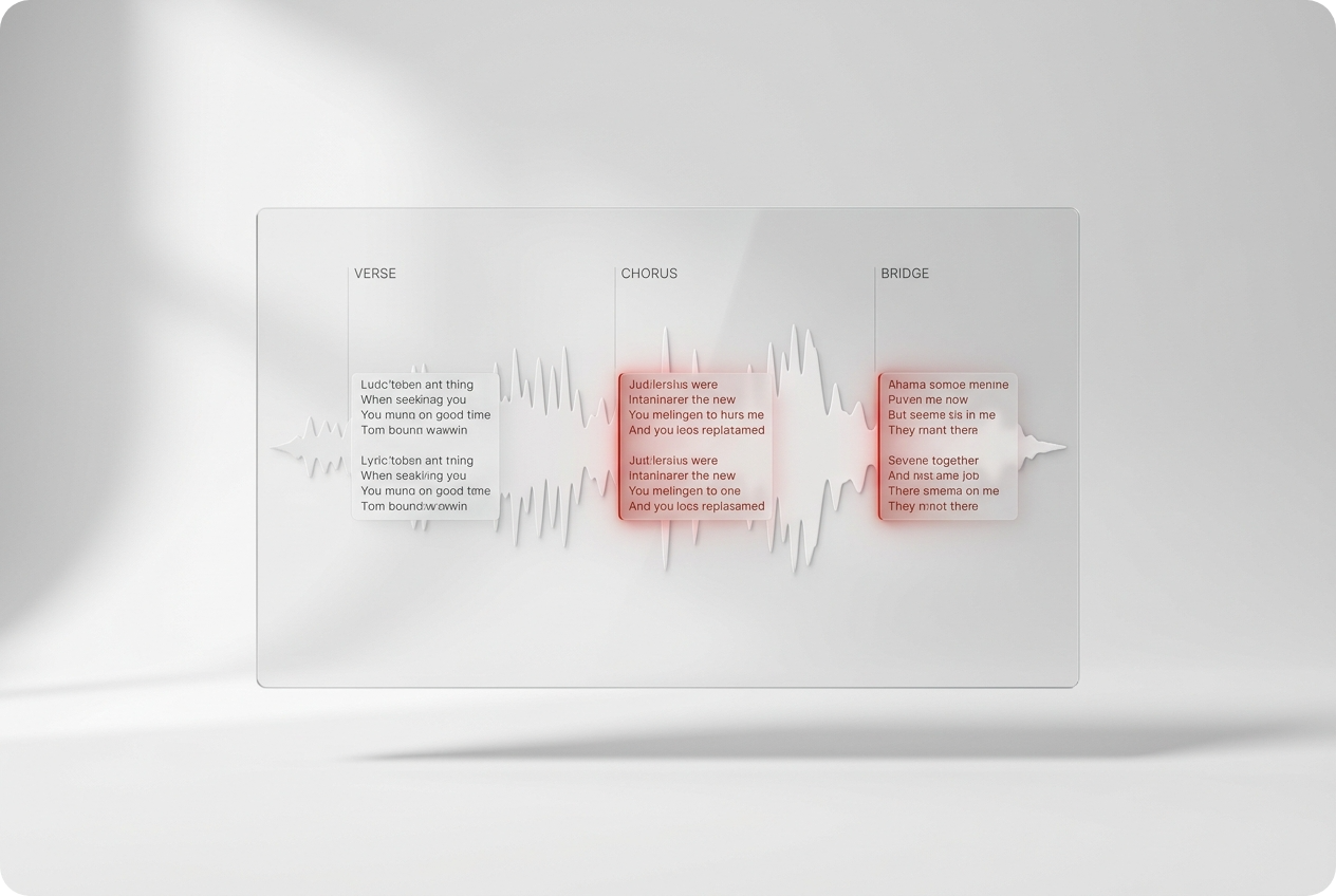 Intelligenter Austausch von Songtexten