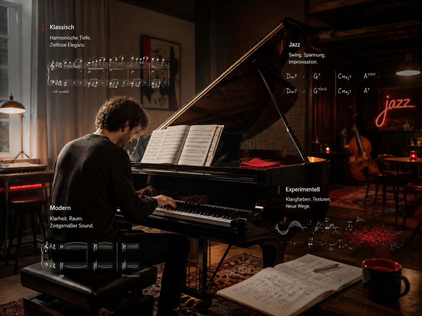 Style variations showing different musical genres