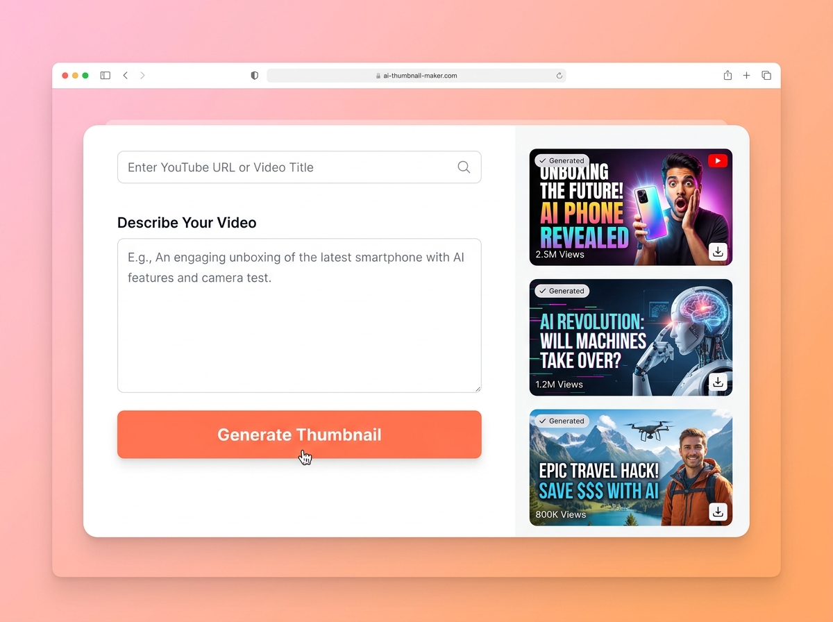 From Text to Thumbnail in Seconds