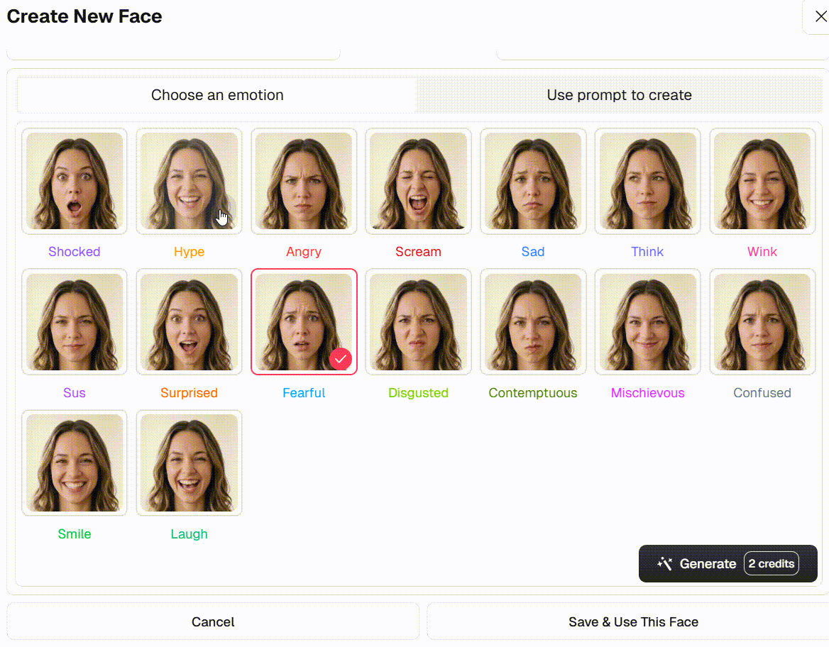 2. Custom Your Face & Style