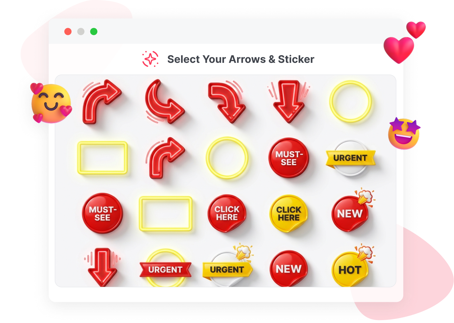 Viral Arrows & Sticker Overlays