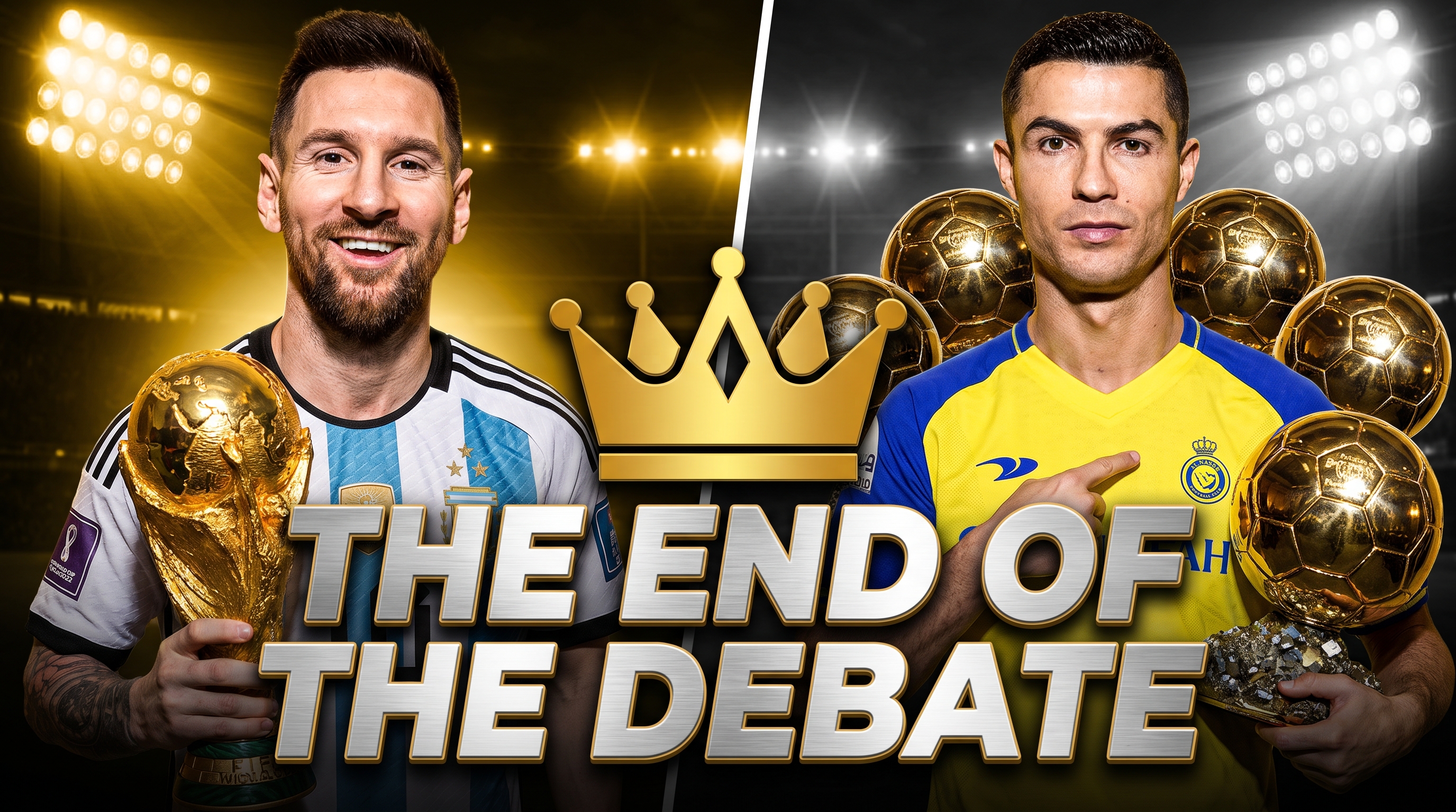 Messi vs Ronaldo GOAT Debate Cover