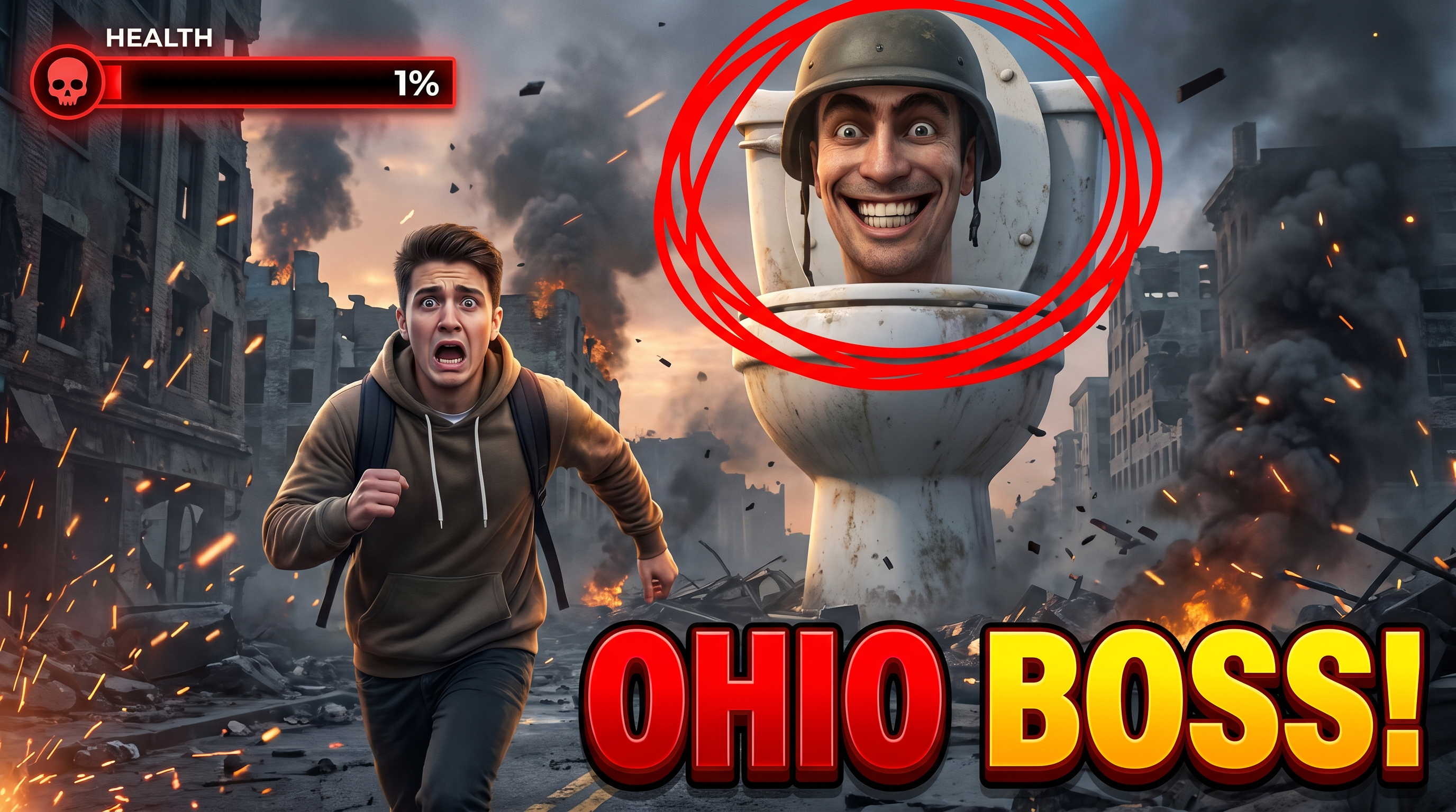 Skibidi Toilet Thumbnail Template