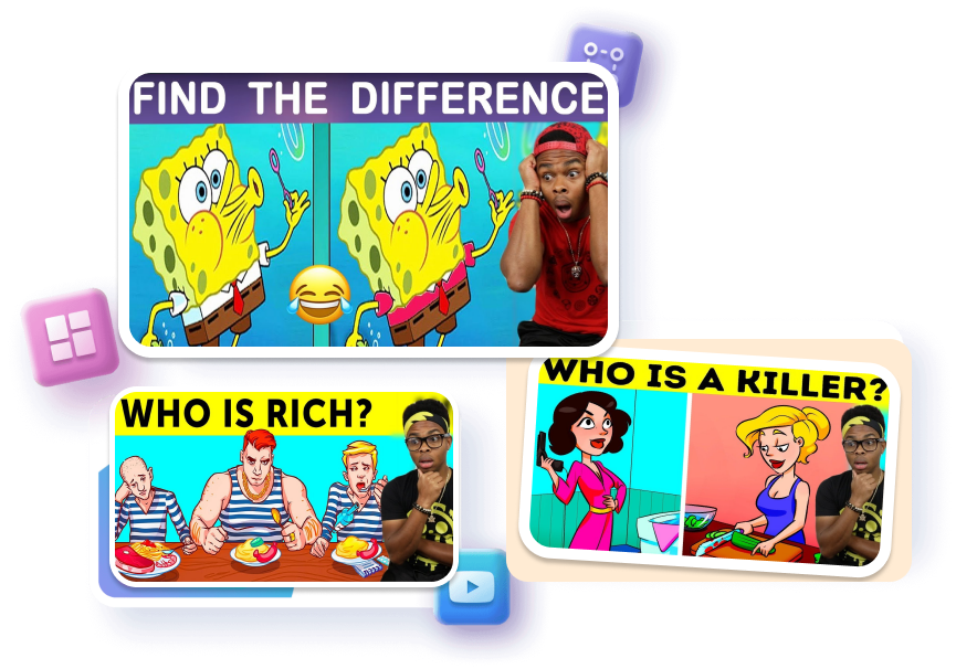 Pre-built Split Screens for Riddle Video