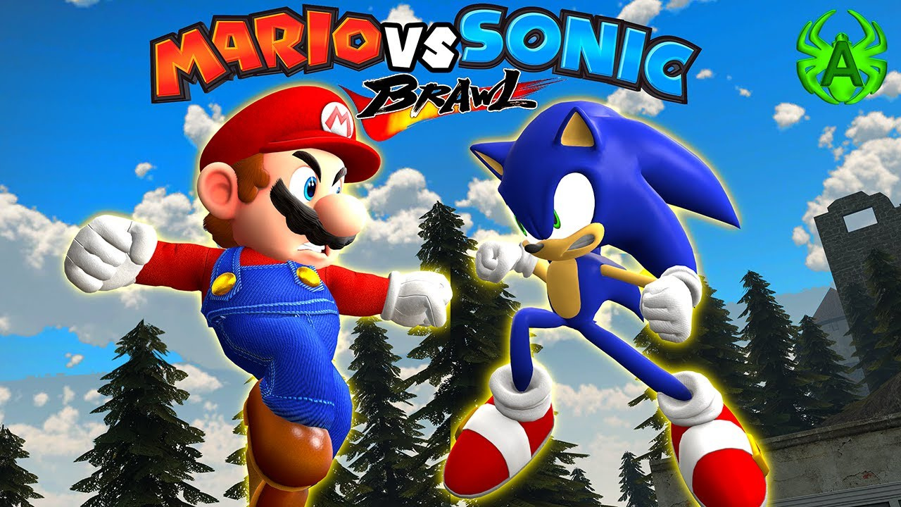Mario VS Sonic Thumbnail