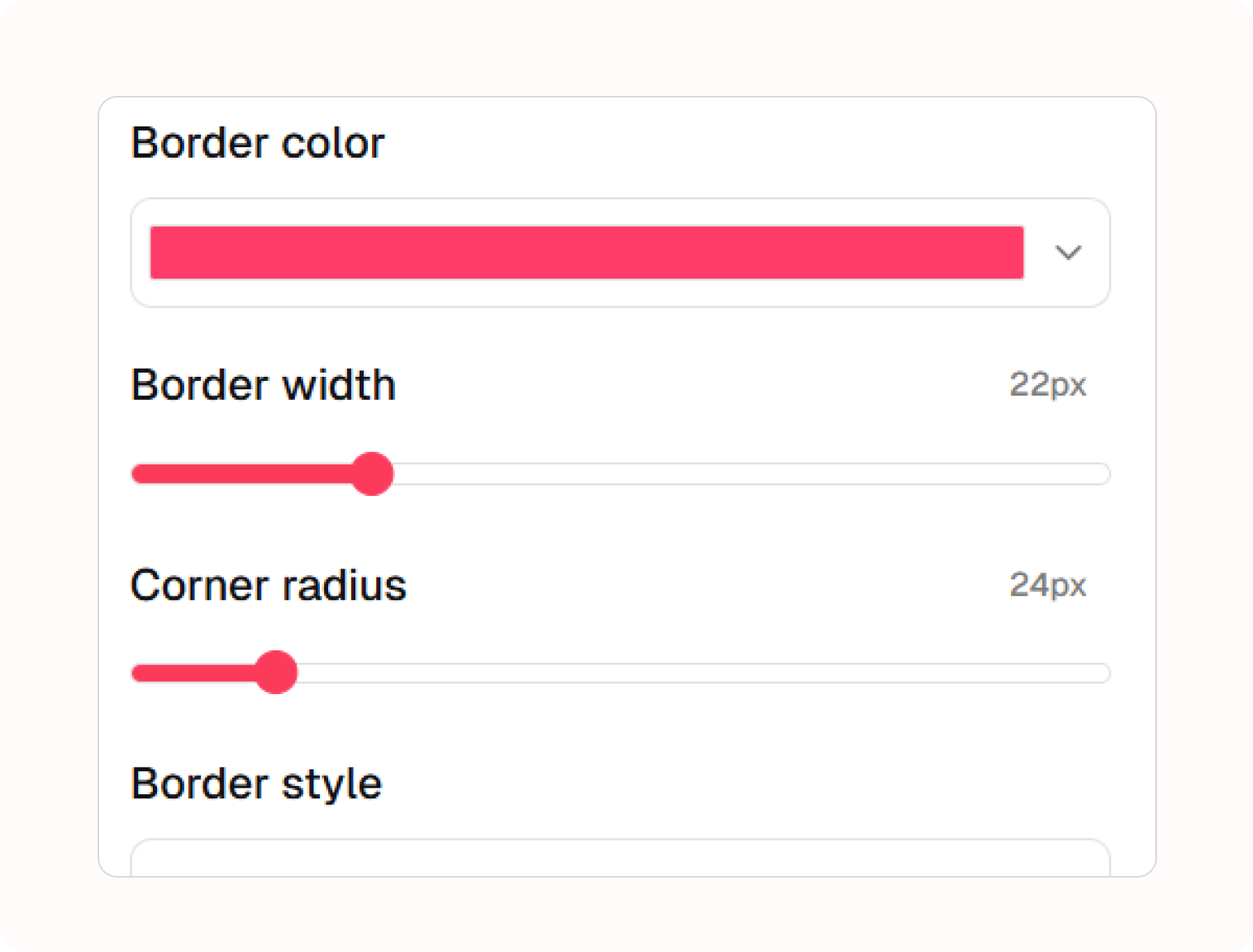 2. Set the border treatment