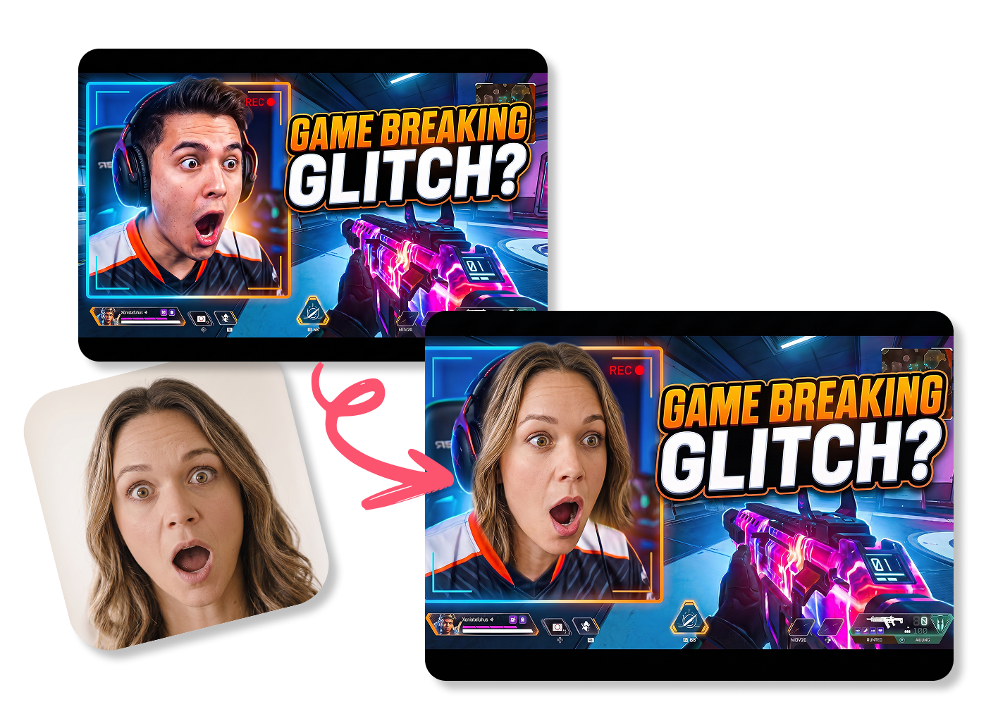 Swap Faces into Target Thumbnails