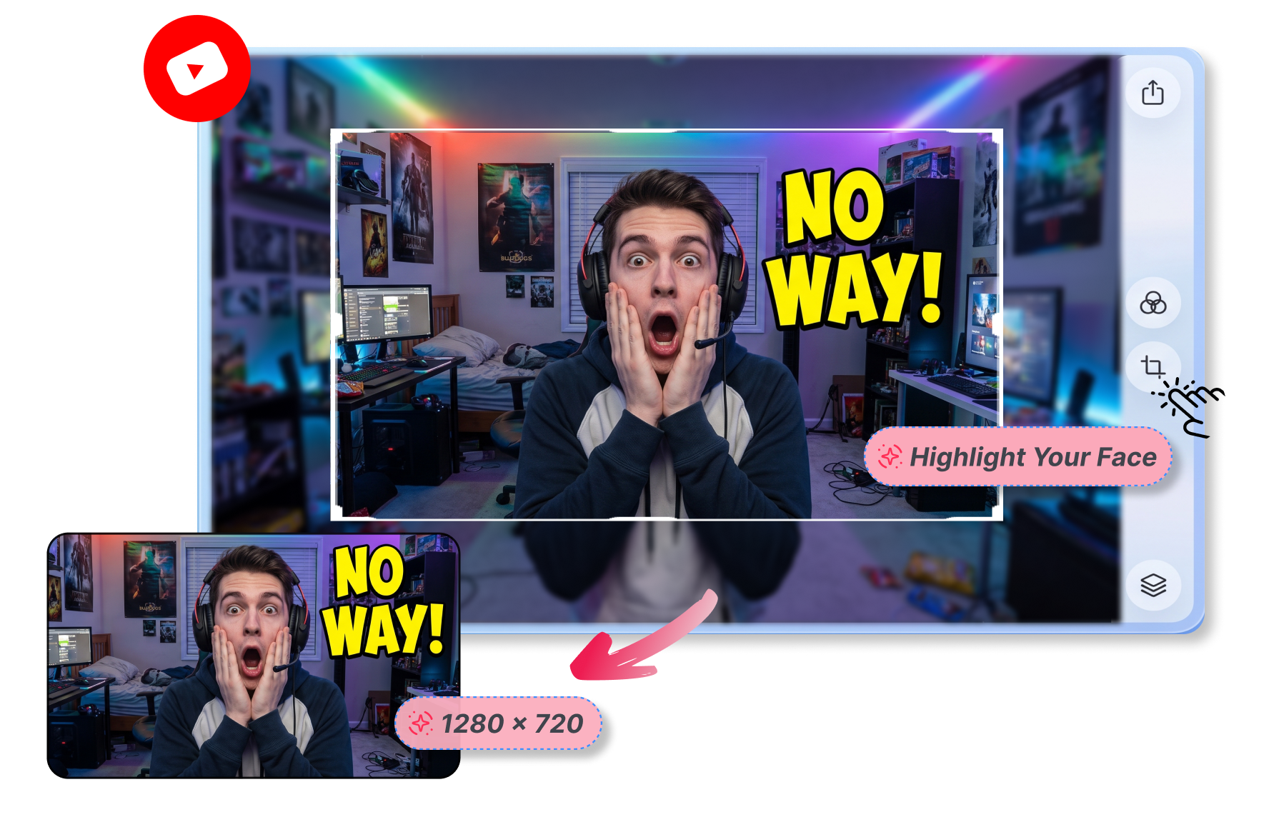 Center Faces For Reaction Videos
