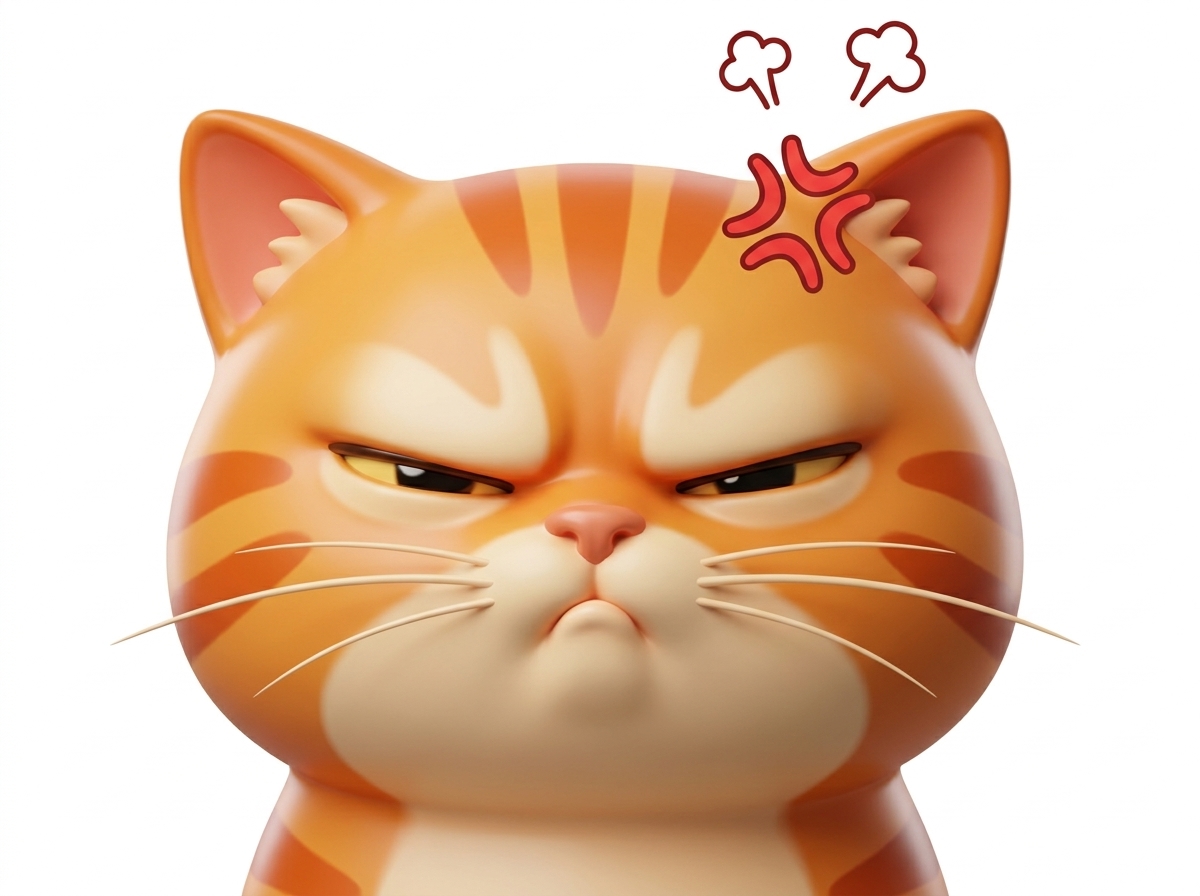 Cute but sassy 3D tabby cat avatar