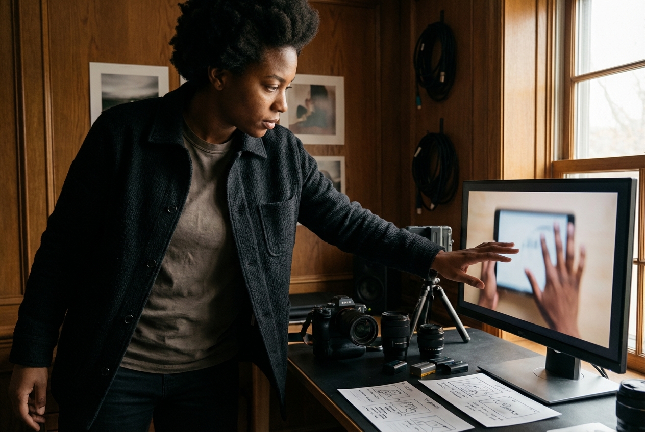 Hand Transition creator swipe workflow